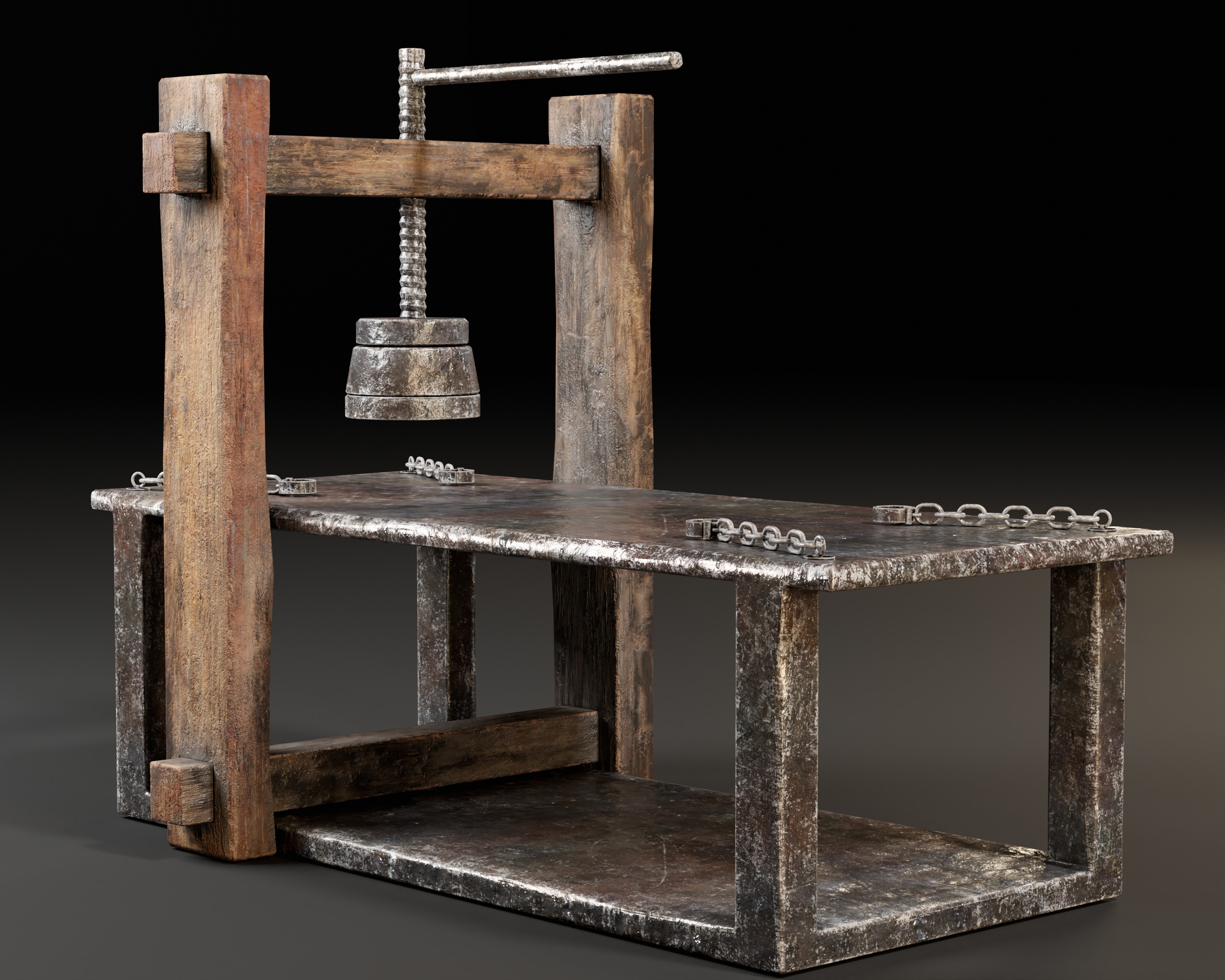 Medieval Head Smasher Low-poly 3D model_4