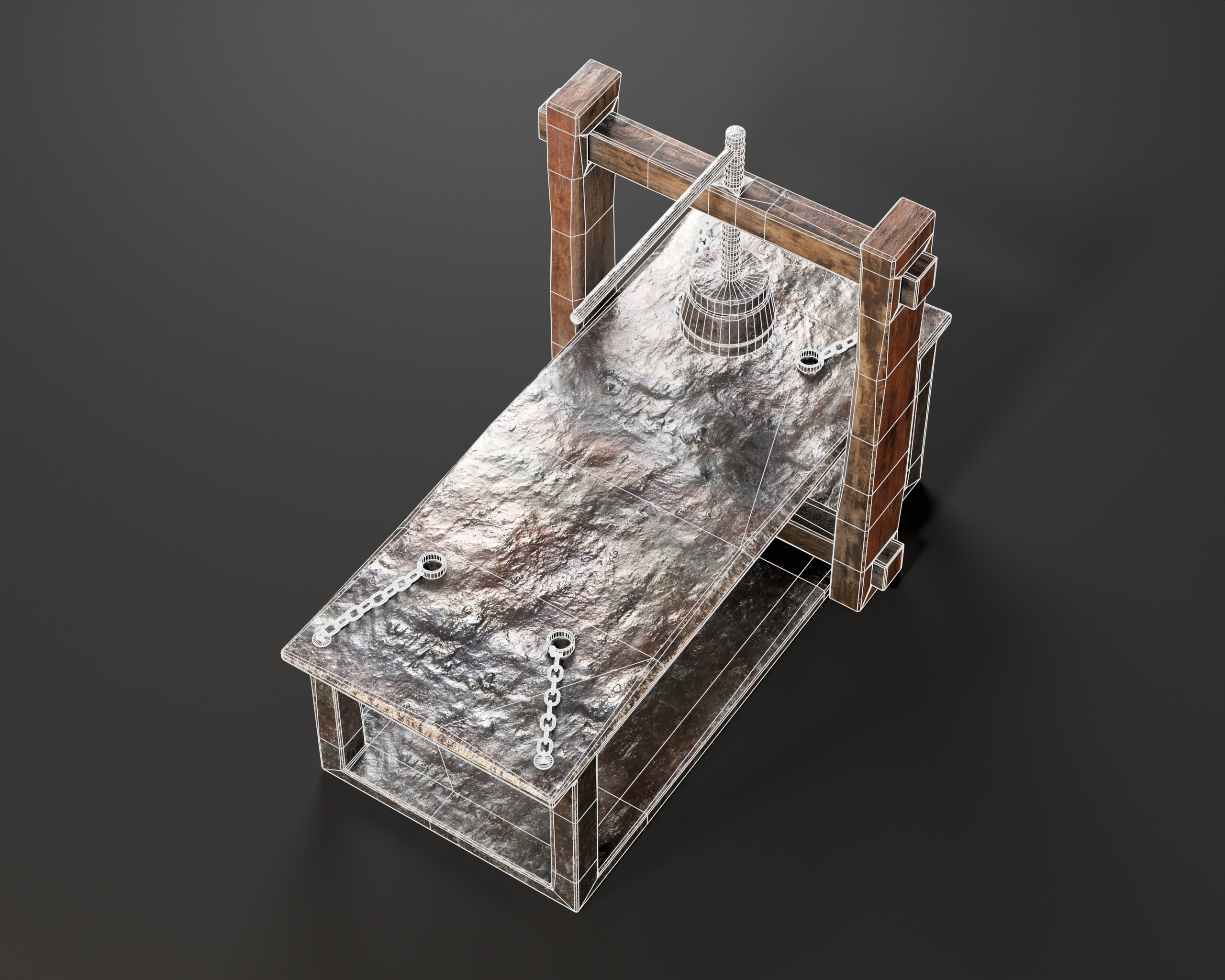 Medieval Head Smasher Low-poly 3D model_11