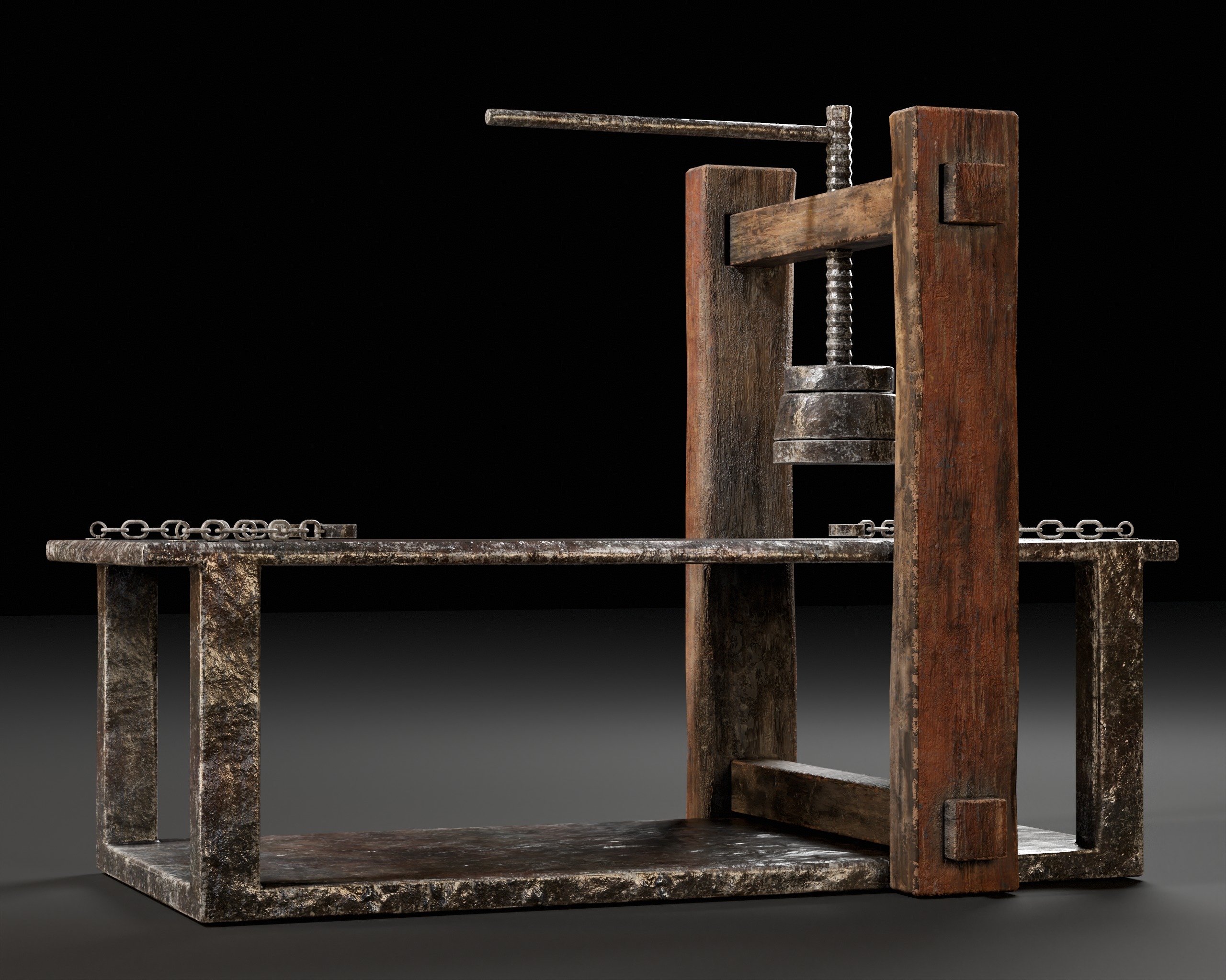 Medieval Head Smasher Low-poly 3D model_12