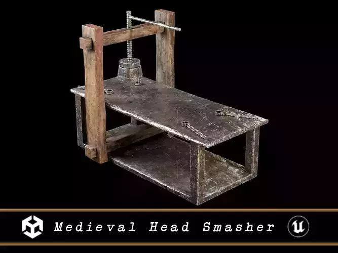 Medieval Head Smasher Low-poly 3D model