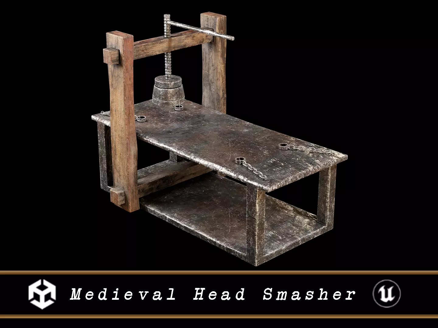 Medieval Head Smasher Low-poly 3D model_0