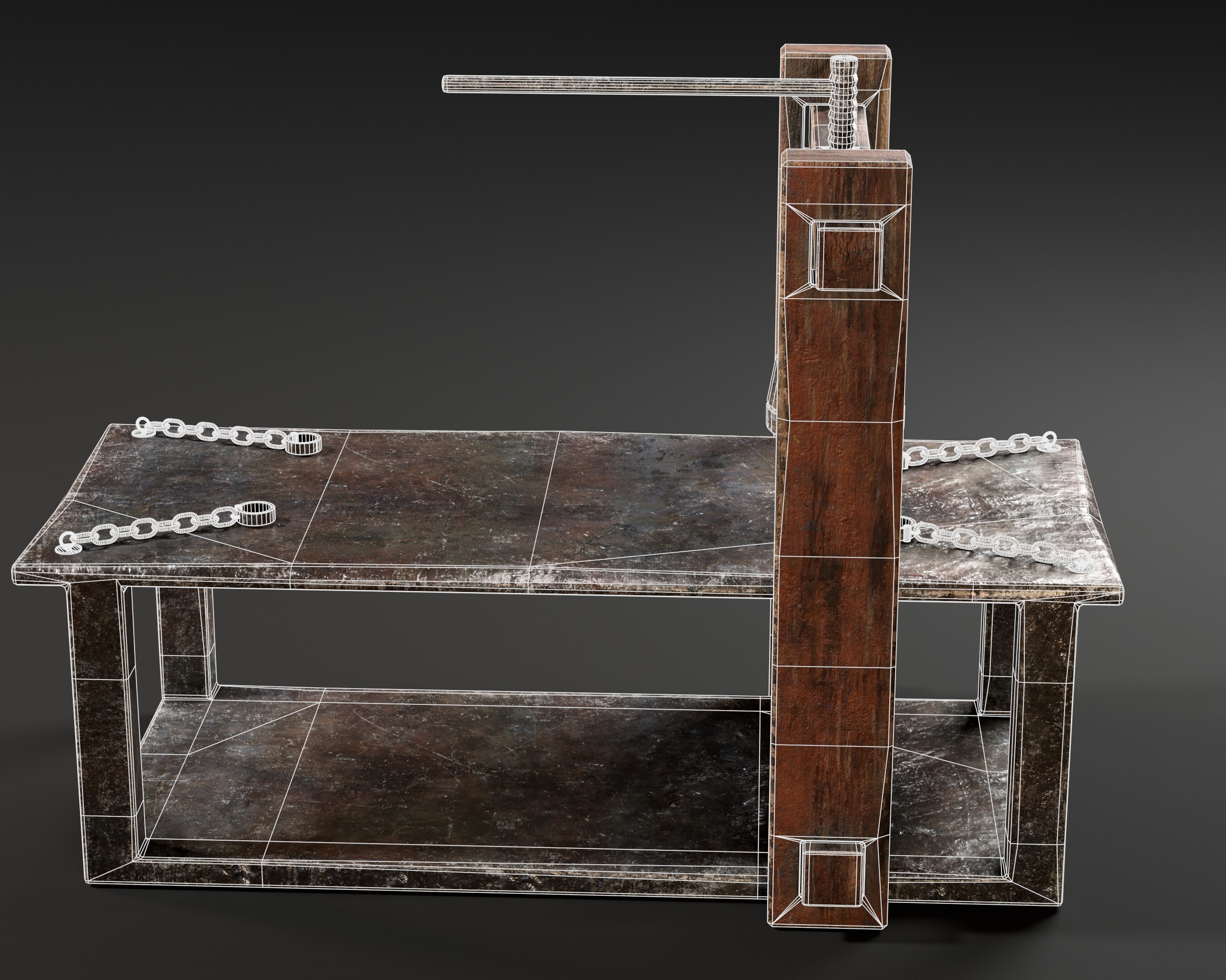 Medieval Head Smasher Low-poly 3D model_15