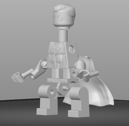Lego Superman Henry Cavil 3D print model_6