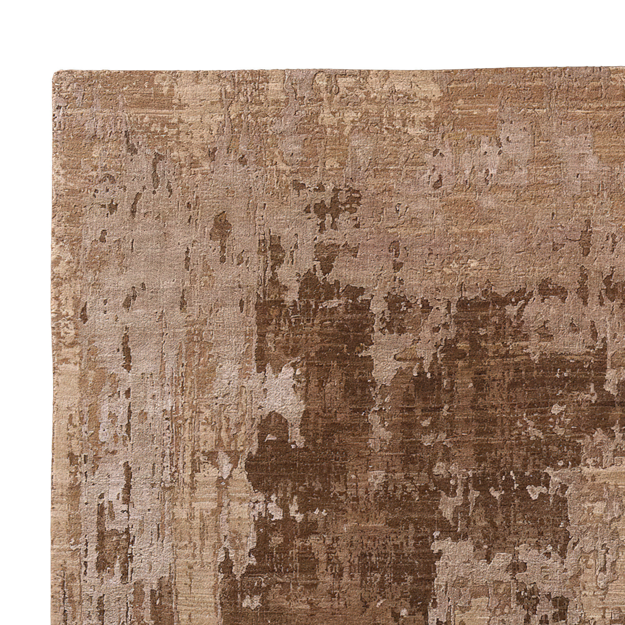 Emaan Wool Silk Rug Burnt Camel 3D model_4