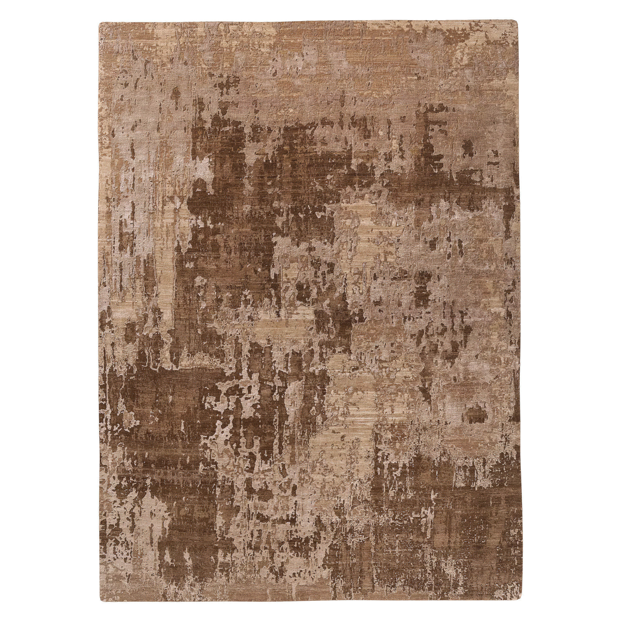 Emaan Wool Silk Rug Burnt Camel 3D model_3