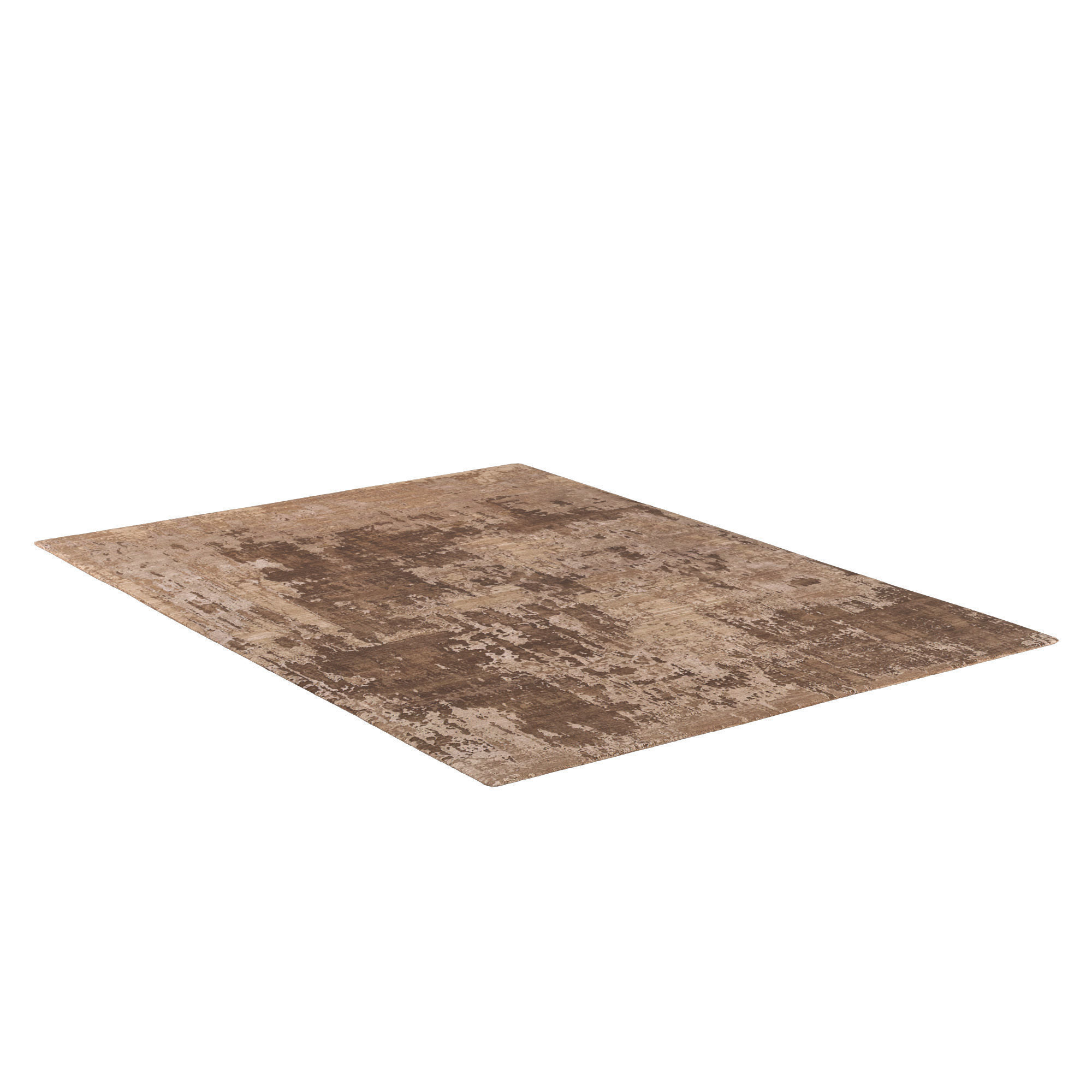 Emaan Wool Silk Rug Burnt Camel 3D model_1