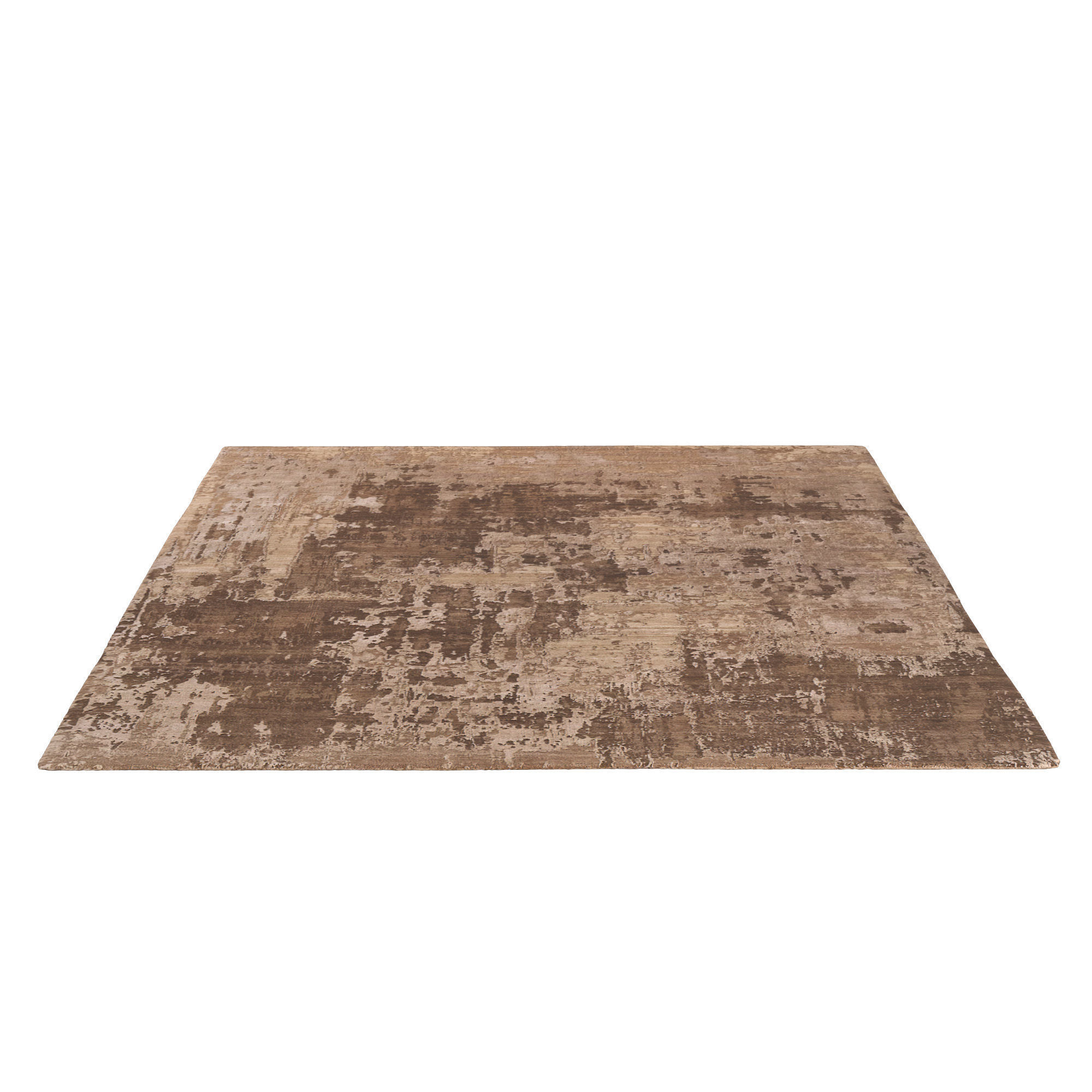 Emaan Wool Silk Rug Burnt Camel 3D model_2