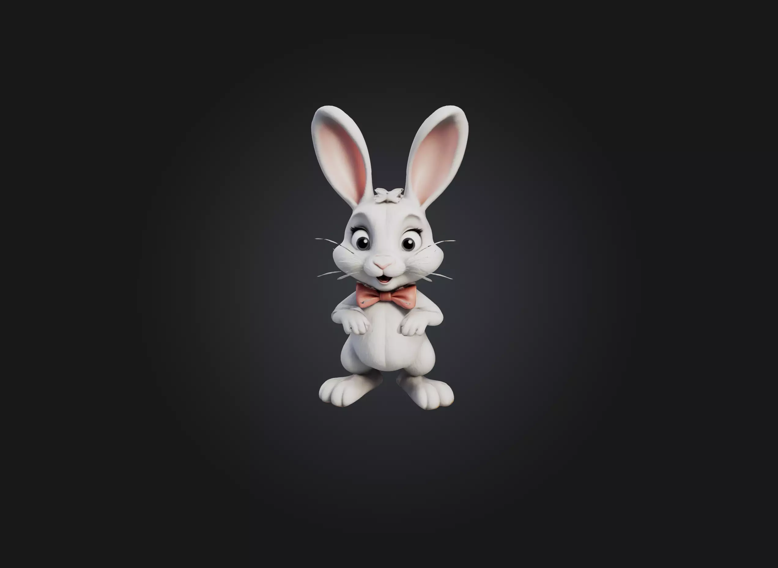 cartoon rabbit model 3D model_0