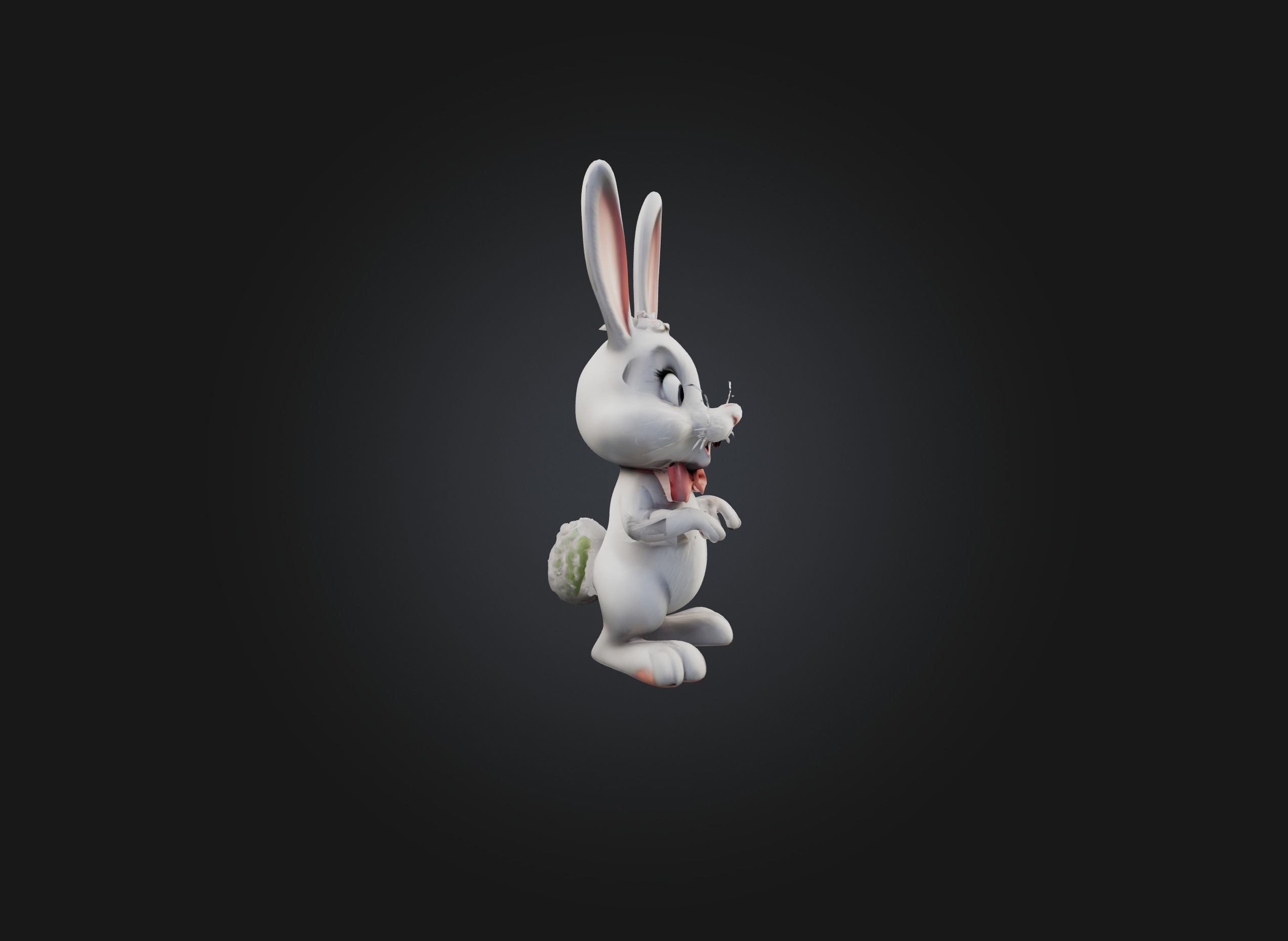 cartoon rabbit model 3D model_3
