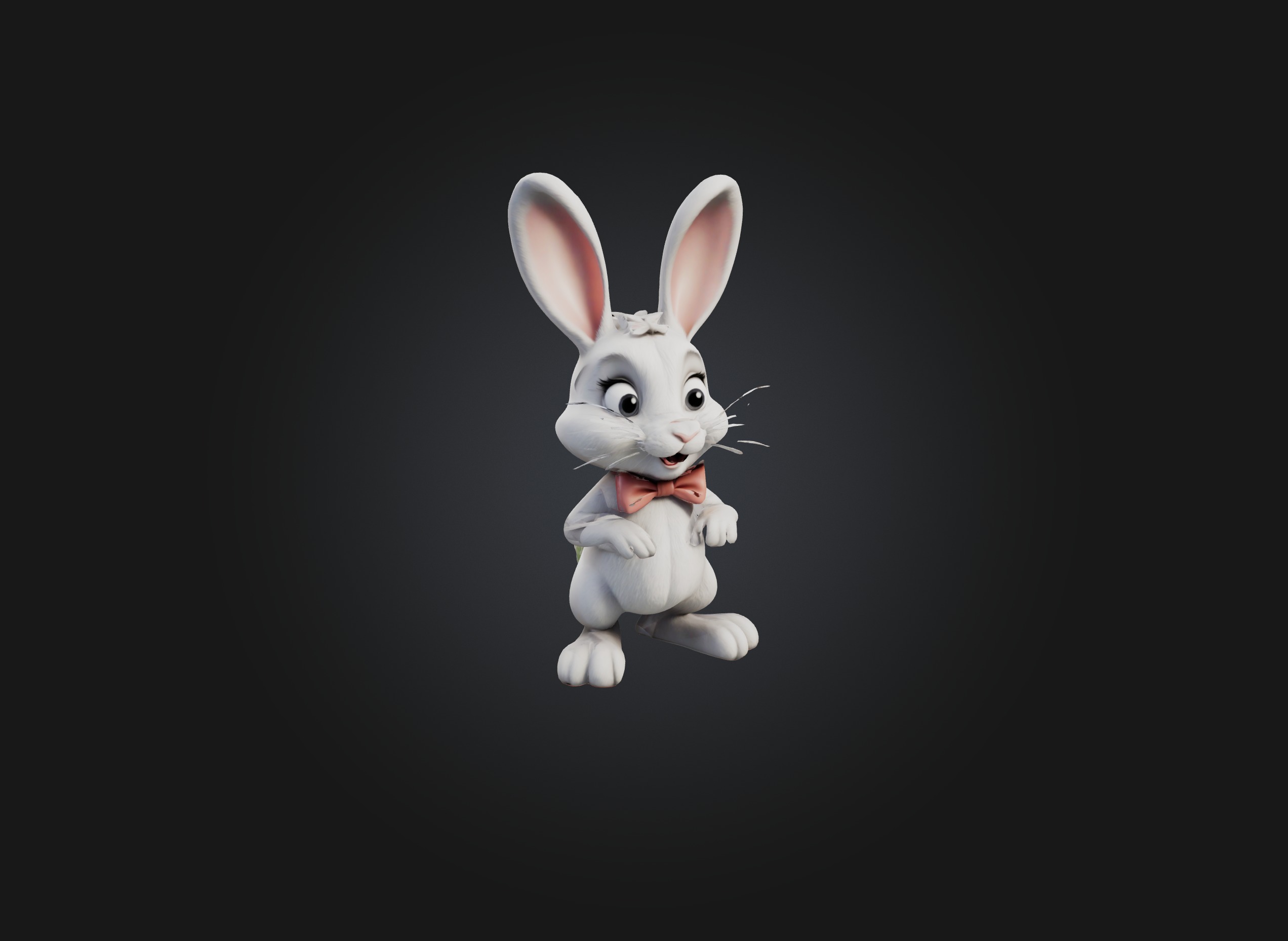 cartoon rabbit model 3D model_2