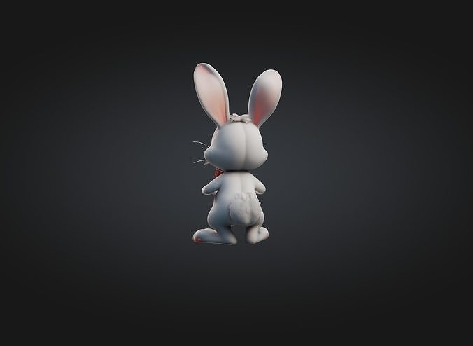 cute cartoon rabbit model 3D model