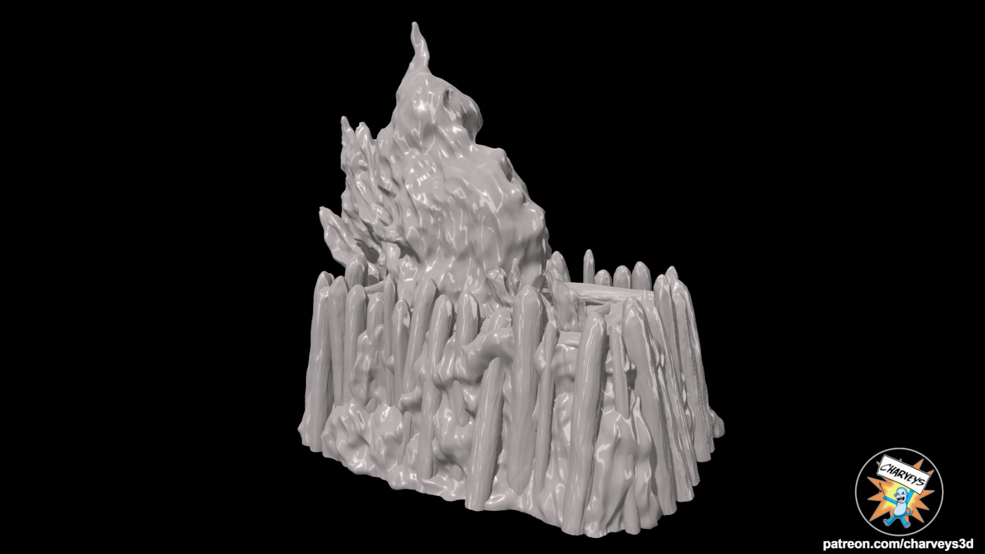 Star Wars Darth Vader Funeral Pyre for action figures 3D print model_4