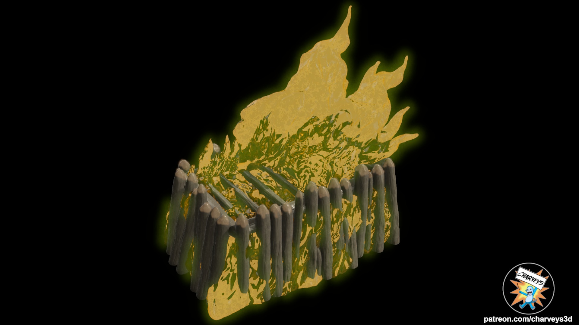 Star Wars Darth Vader Funeral Pyre for action figures 3D print model_2