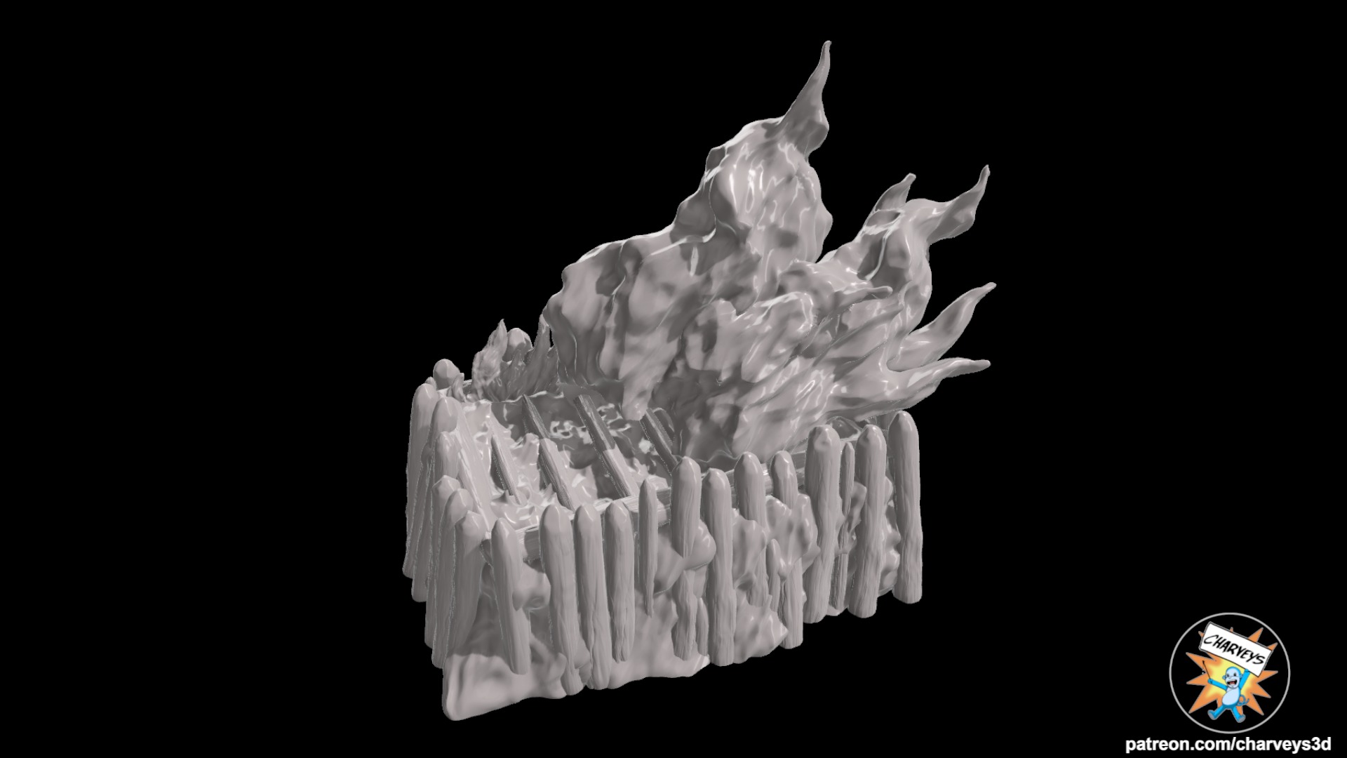 Star Wars Darth Vader Funeral Pyre for action figures 3D print model_3