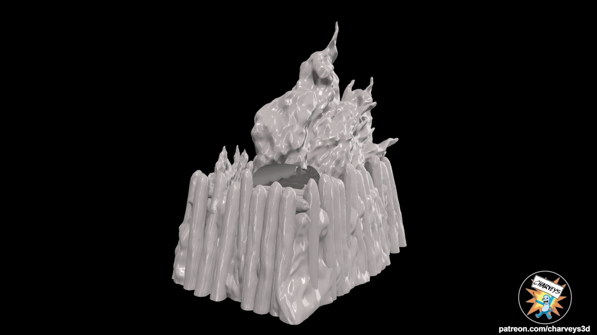 Star Wars Darth Vader Funeral Pyre for action figures 3D print model_5