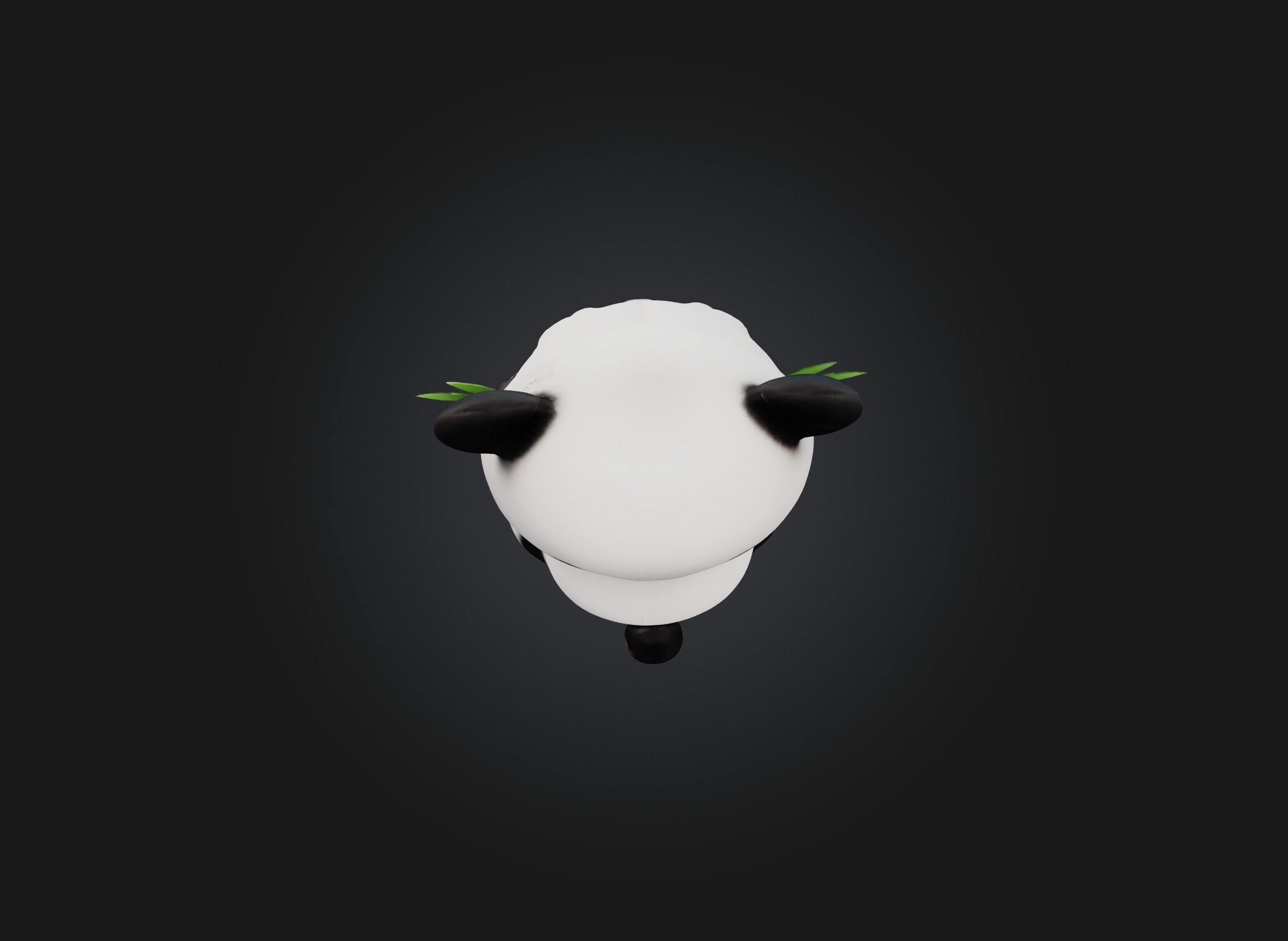 cute cartoon panda model 3D model_6