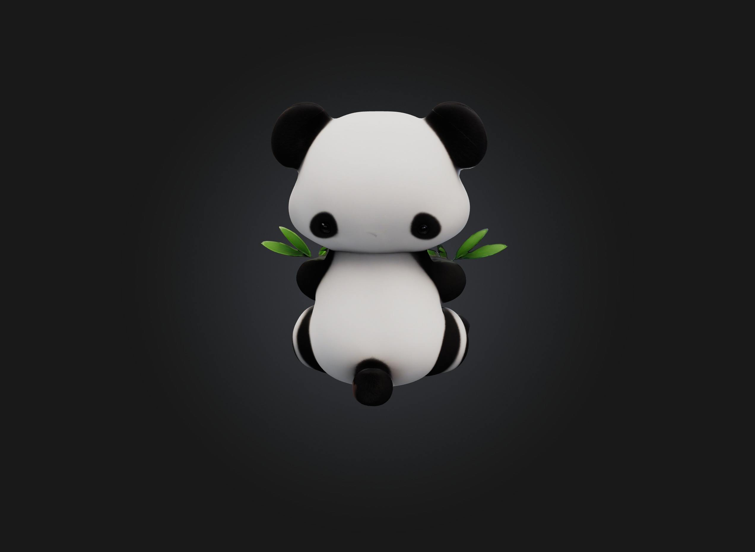 cute cartoon panda model 3D model_5