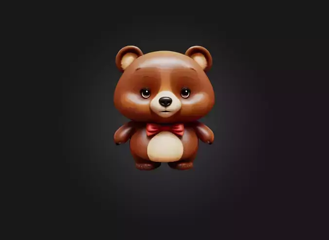 cute cartoon bear model