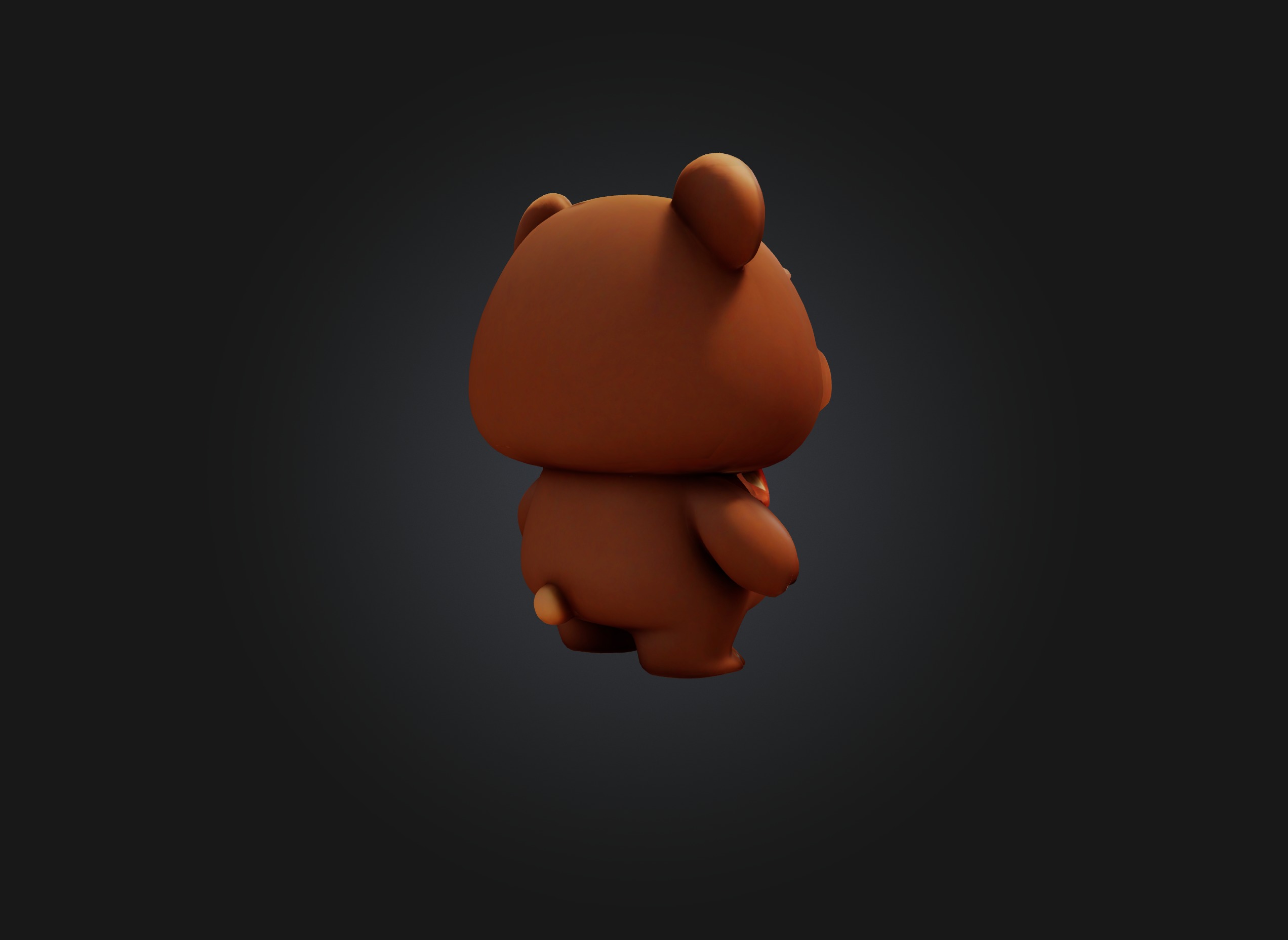 cute cartoon bear model 3D model_4