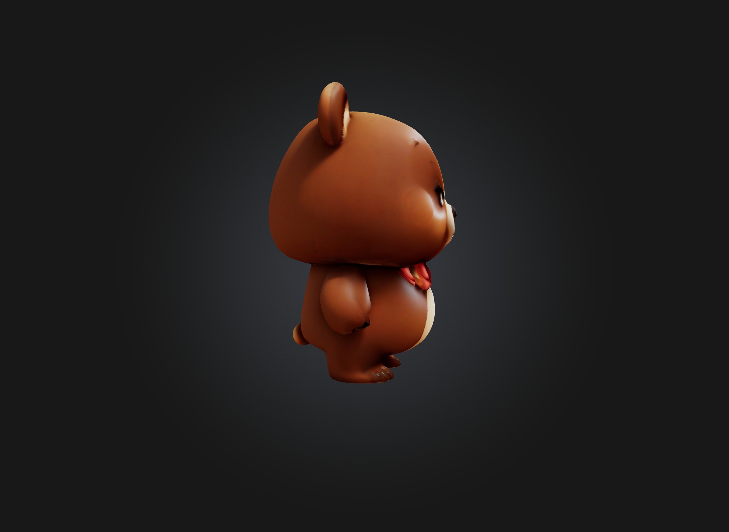 cute cartoon bear model 3D model_3