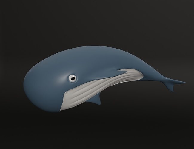 Whale Free low-poly 3D model