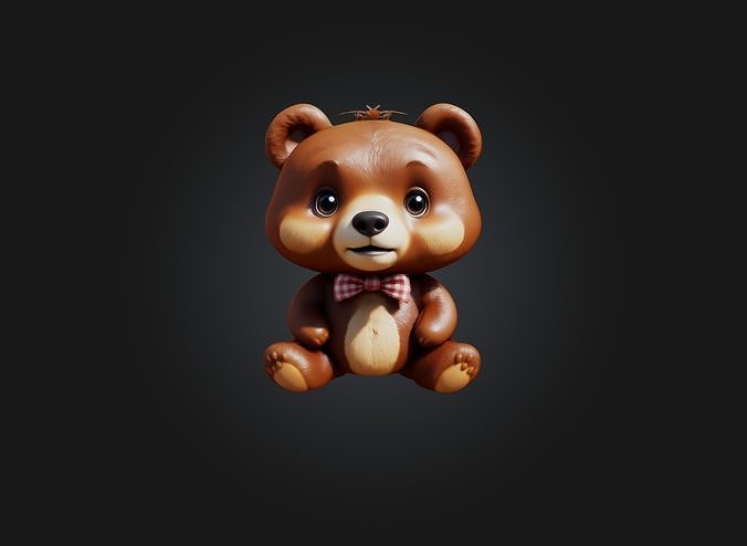 cute cartoon bear model 3D model