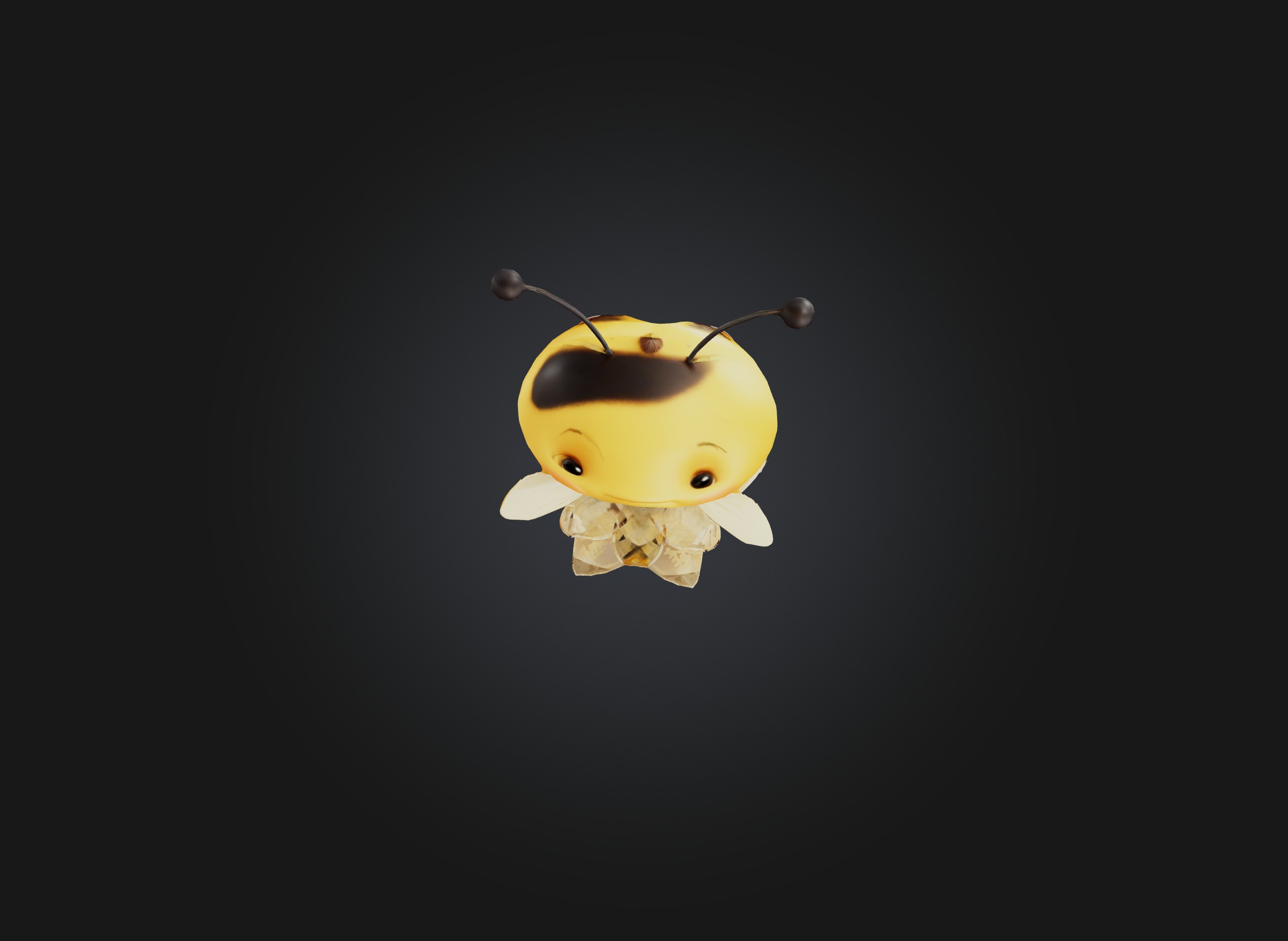 cute cartoon bee two sides model 3D model_6