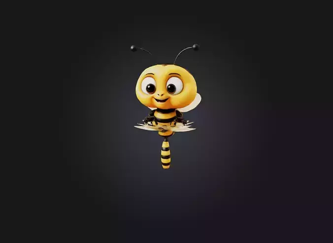 cute cartoon bee two sides model