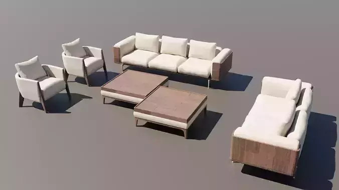 Modern Sofa Chair and Table Set