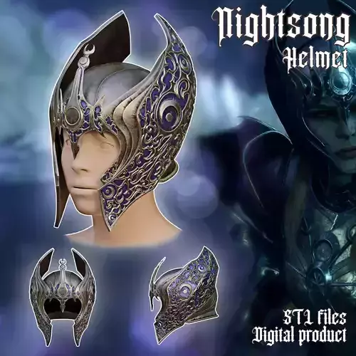 Fantasy Nightsong  Dame Aylin Armor Helmet Baldurs Gate 3 3D print model