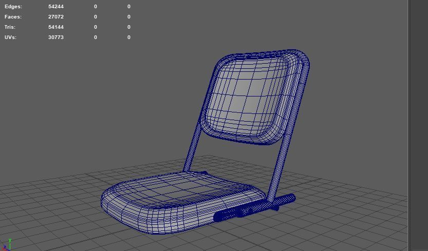  Stadium Seat 3D model_9