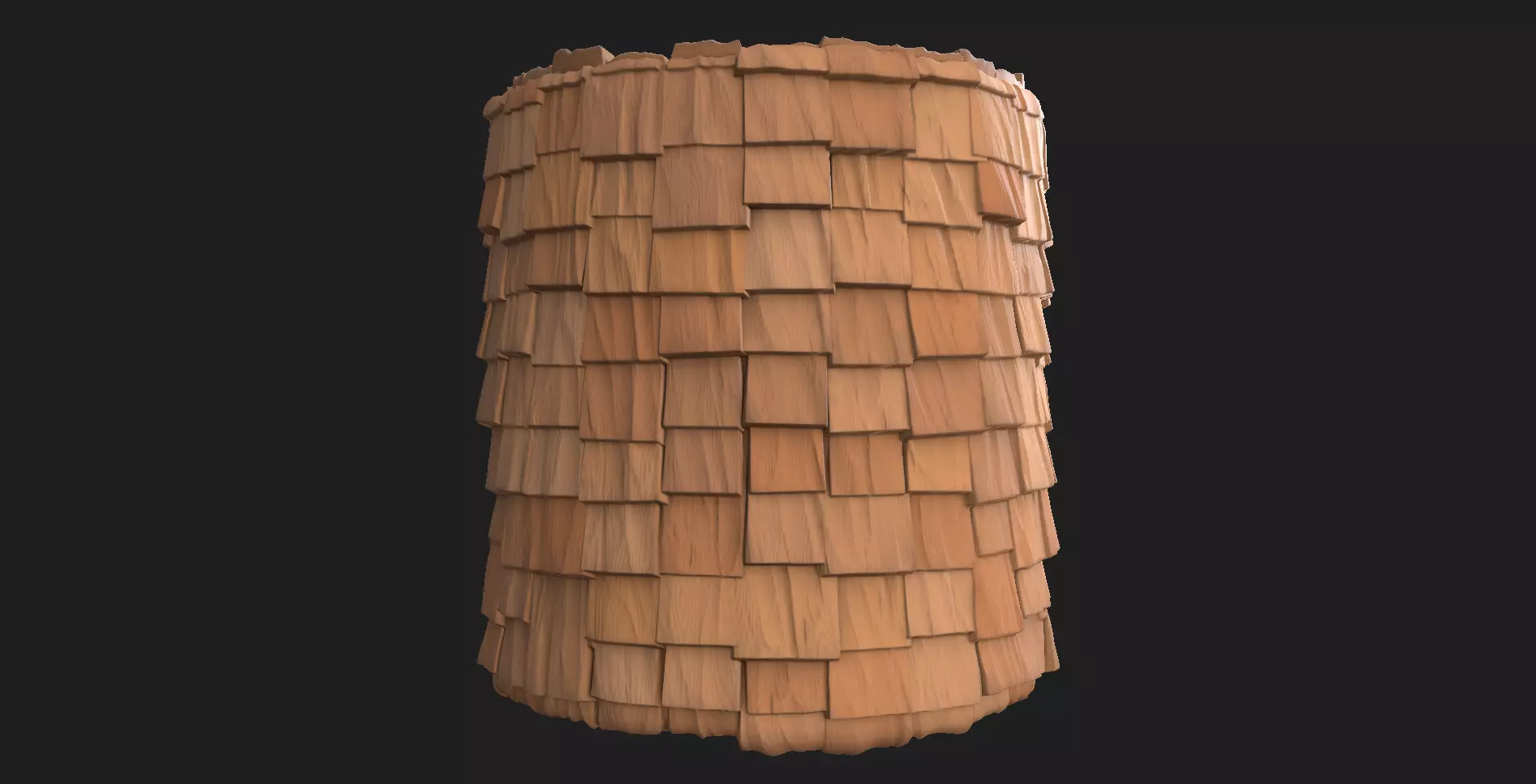 Rectangular Wooden roof seamless PBR material Texture_0
