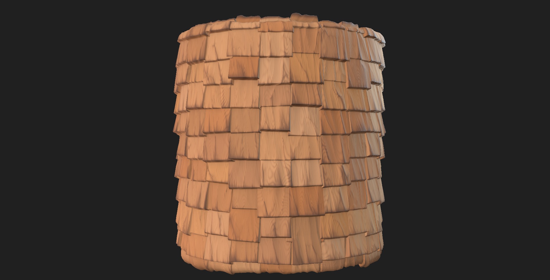Rectangular Wooden roof seamless PBR material Texture_1