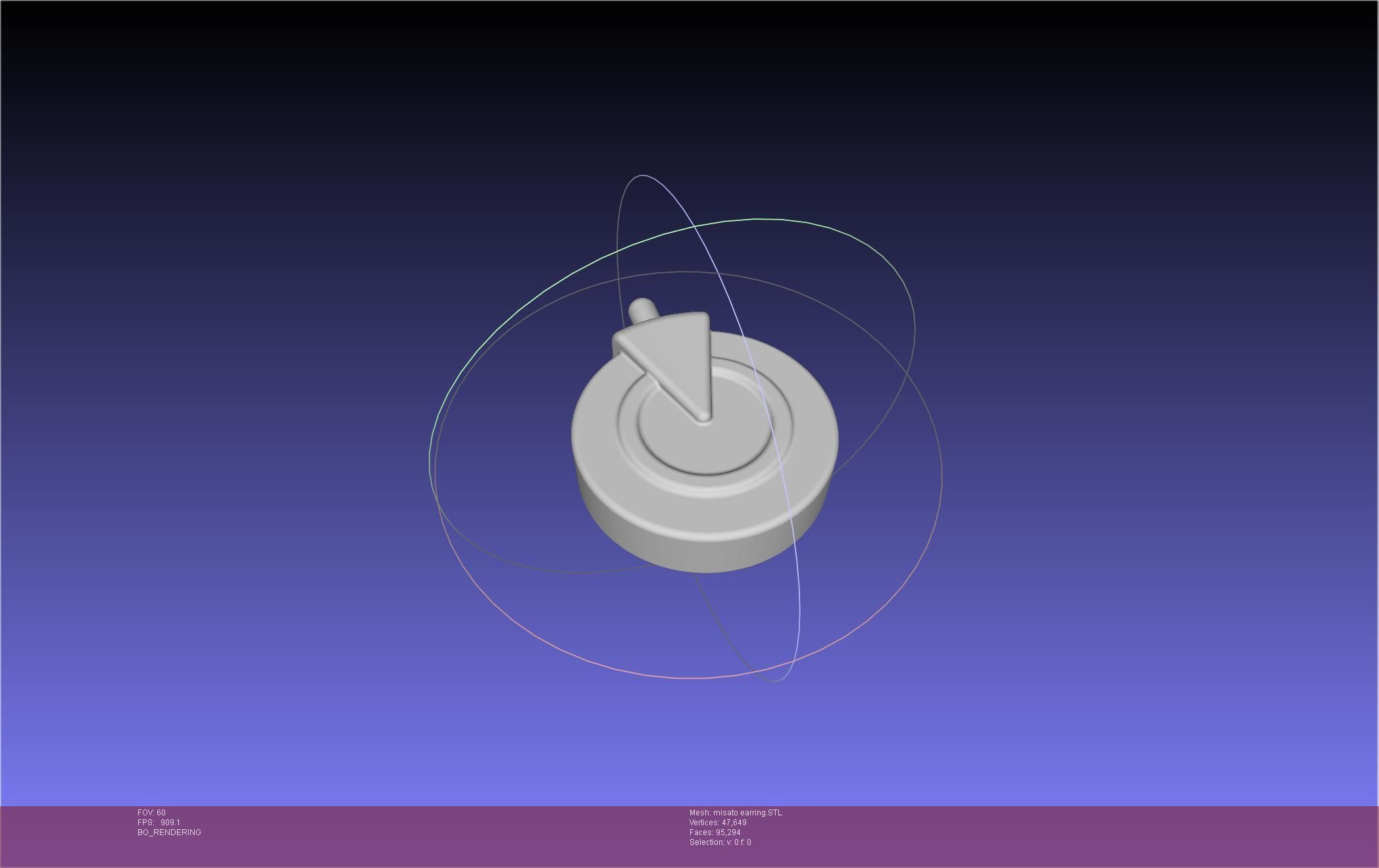 Evangelion Misato Earring 3D print model_11