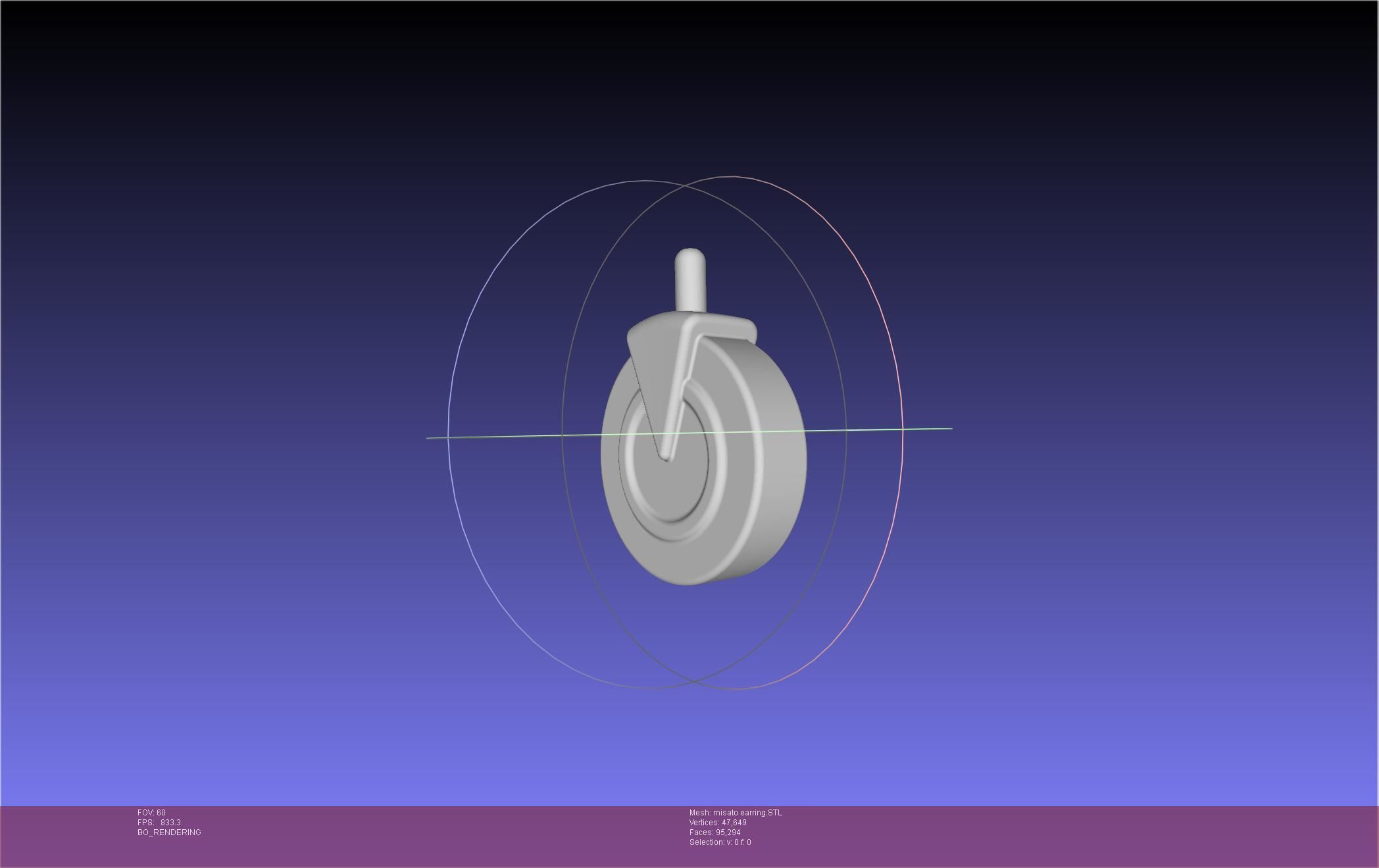 Evangelion Misato Earring 3D print model_17