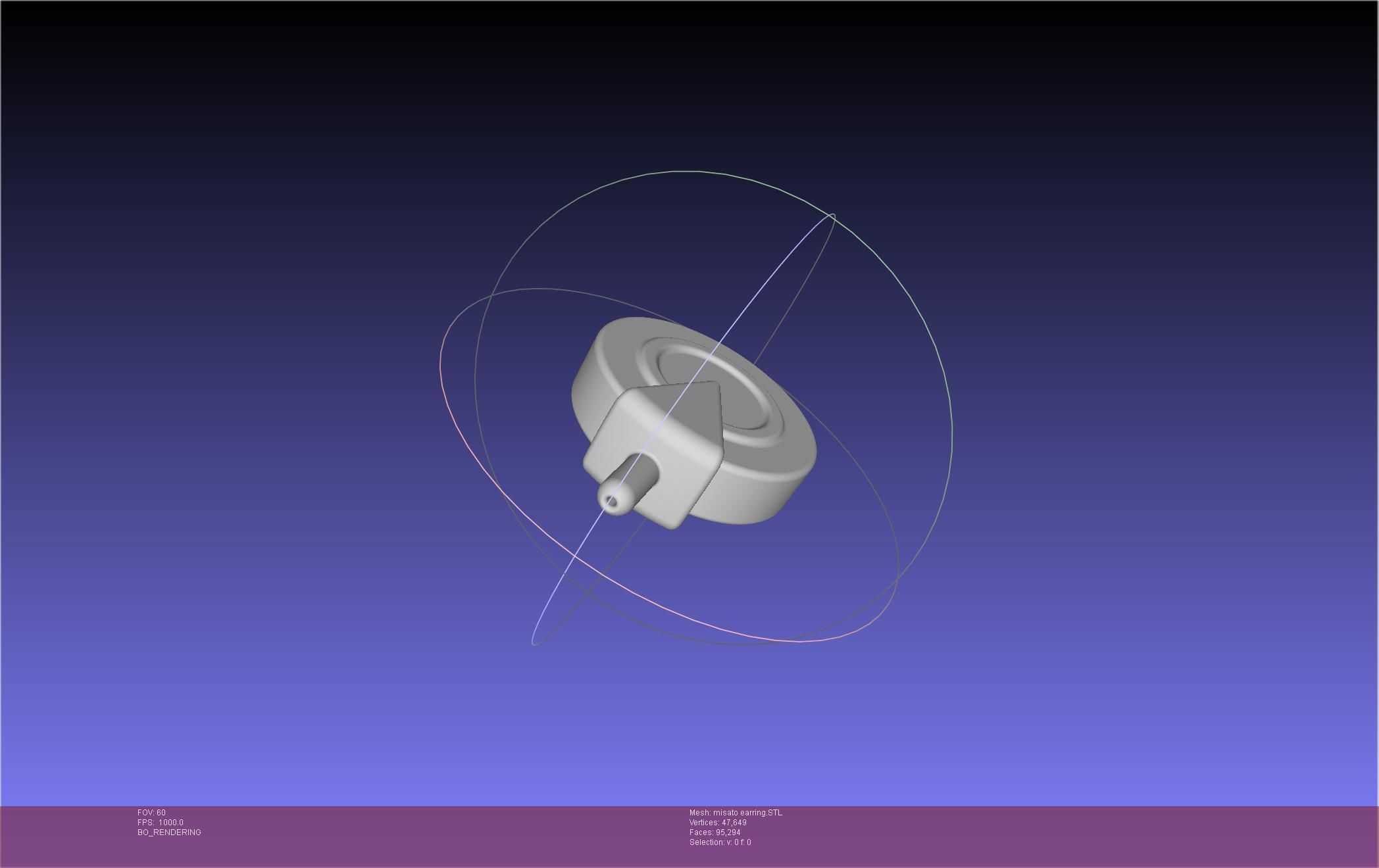 Evangelion Misato Earring 3D print model_9