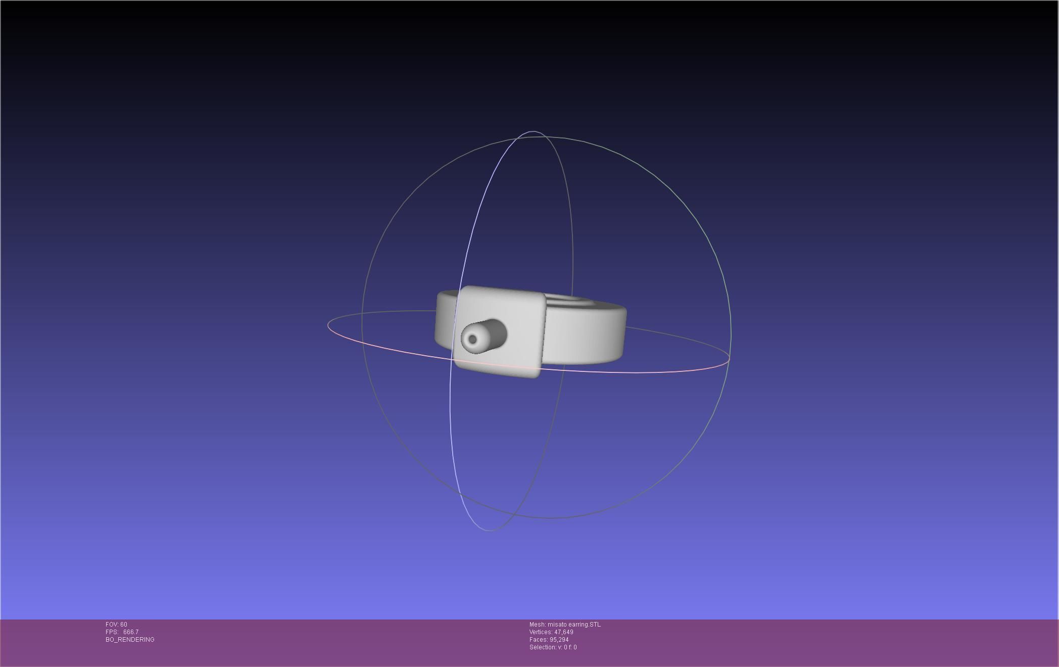 Evangelion Misato Earring 3D print model_8