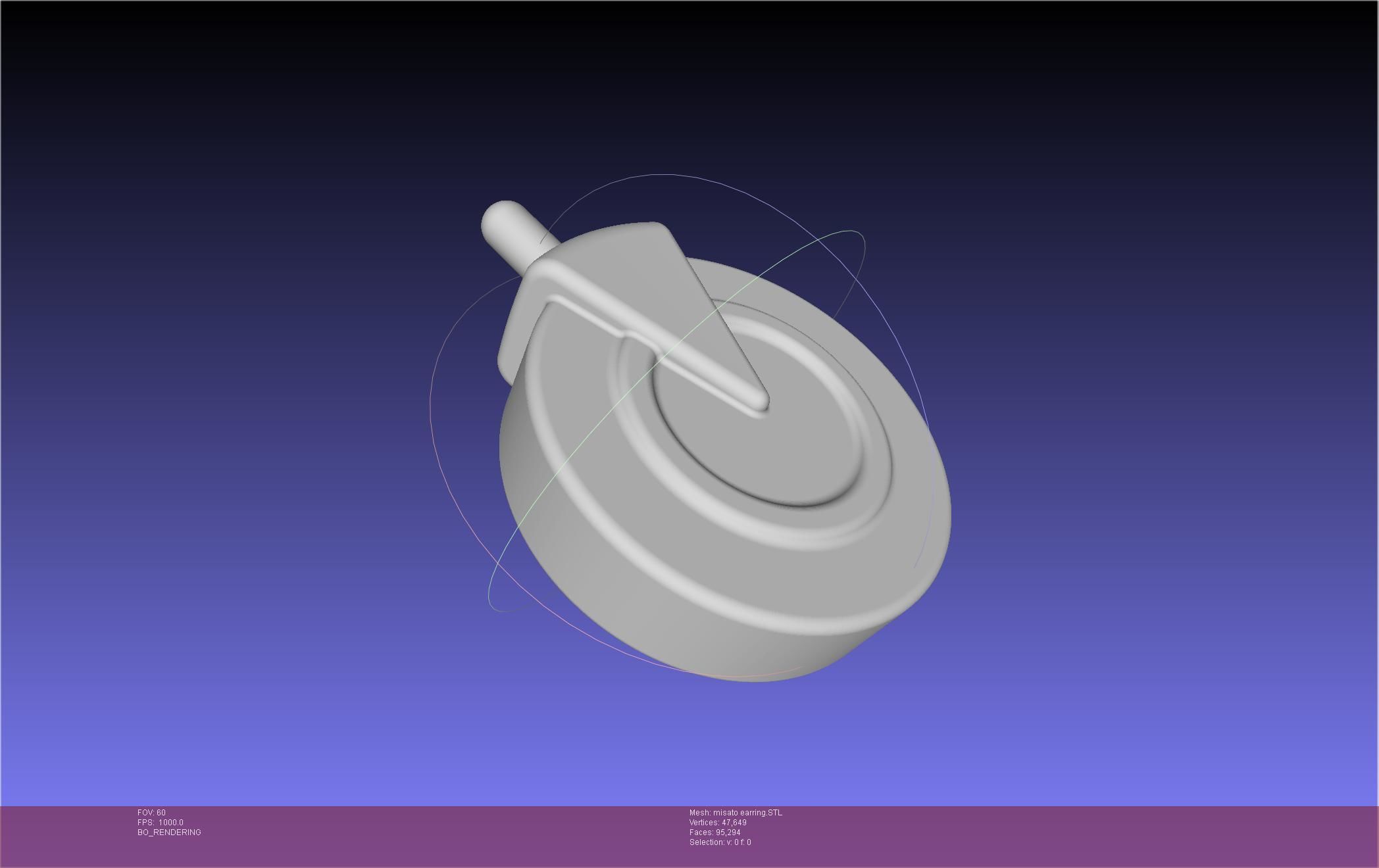 Evangelion Misato Earring 3D print model_30