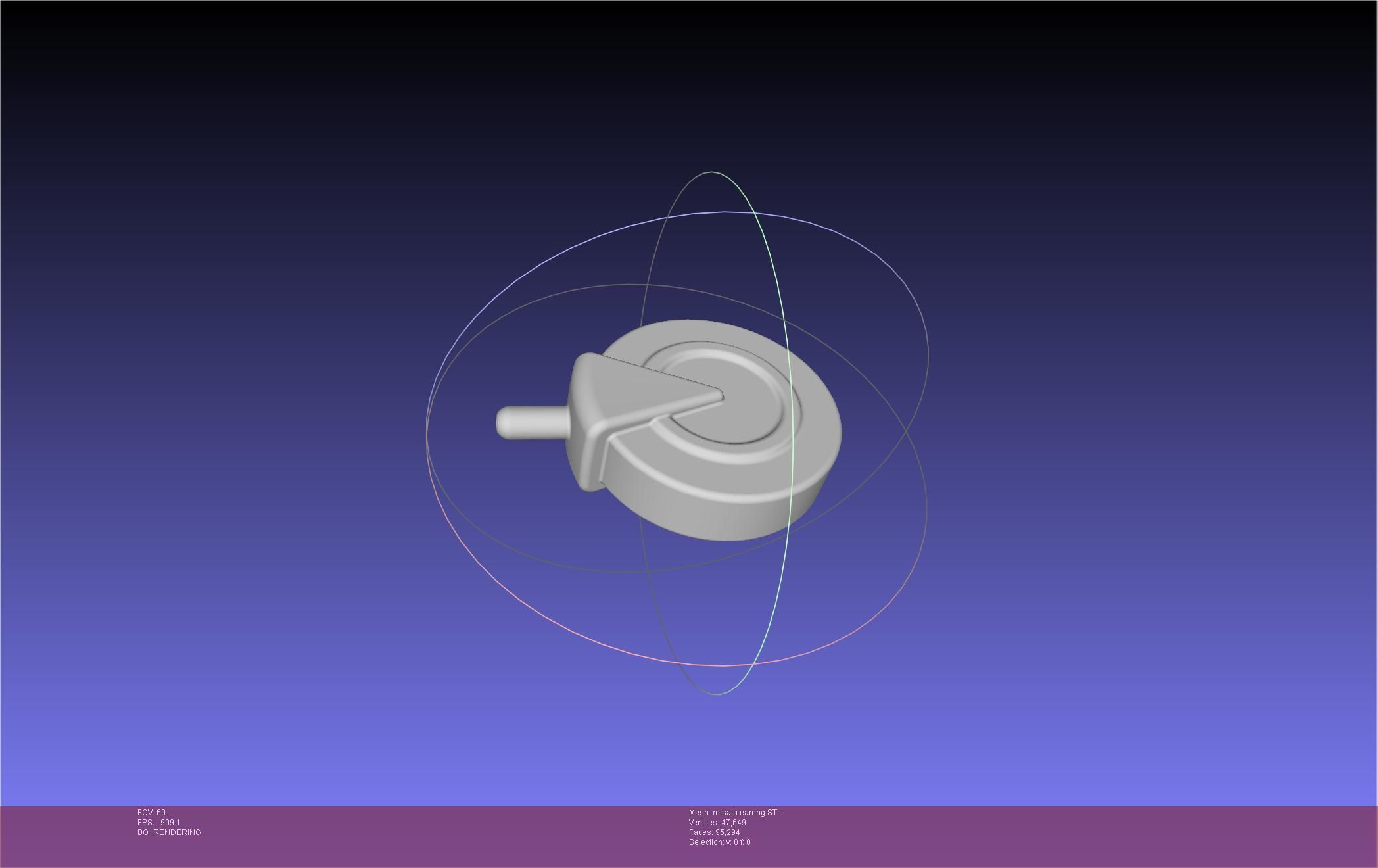 Evangelion Misato Earring 3D print model_14