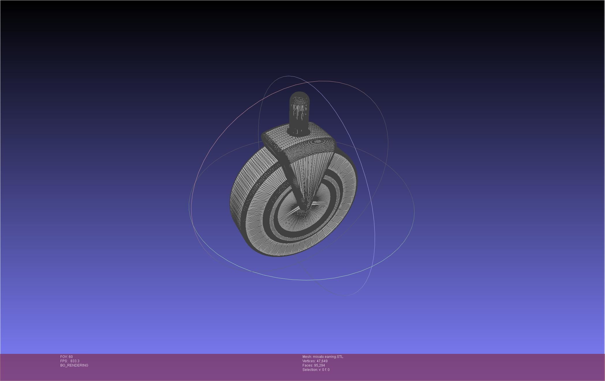 Evangelion Misato Earring 3D print model_20