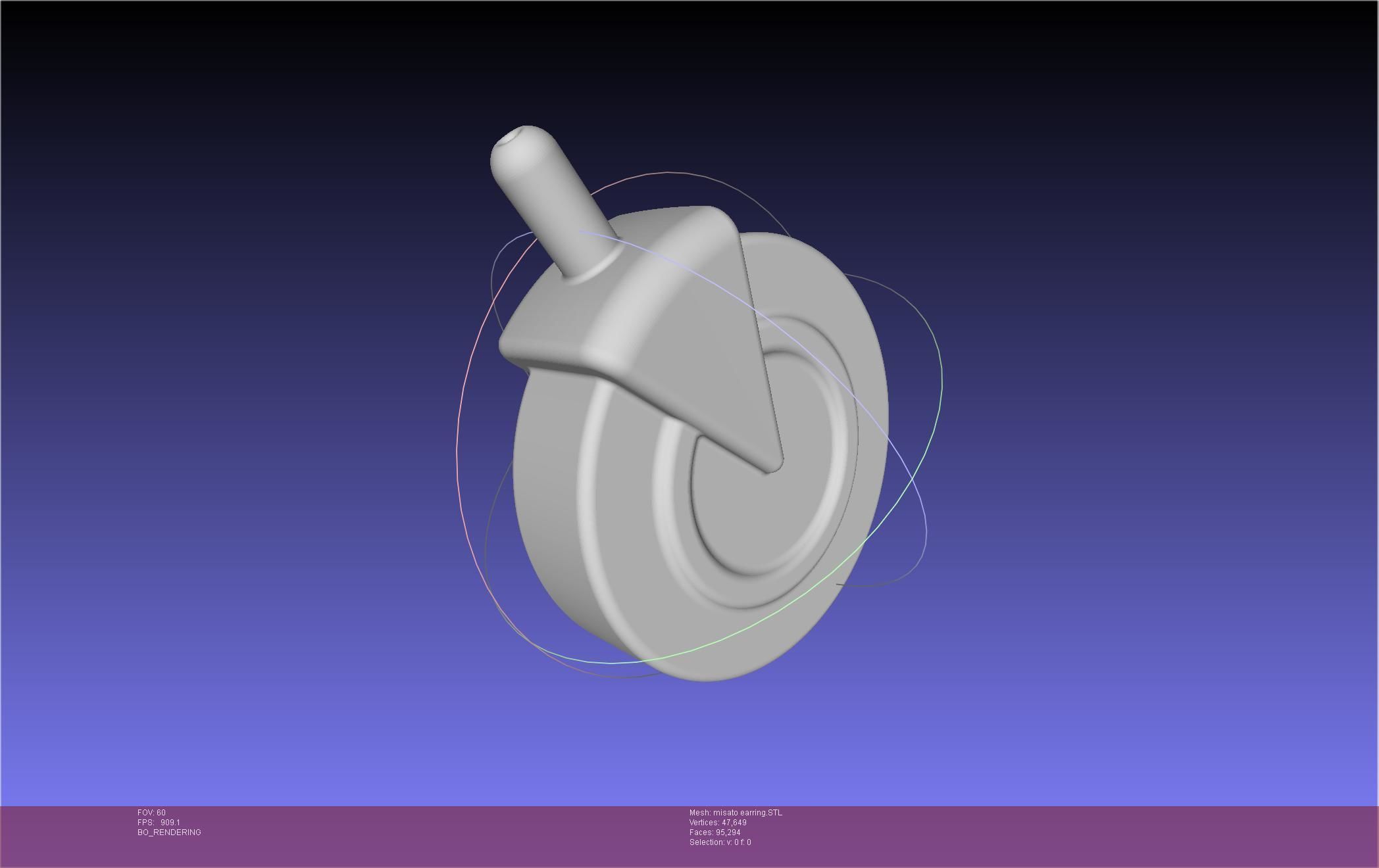 Evangelion Misato Earring 3D print model_28