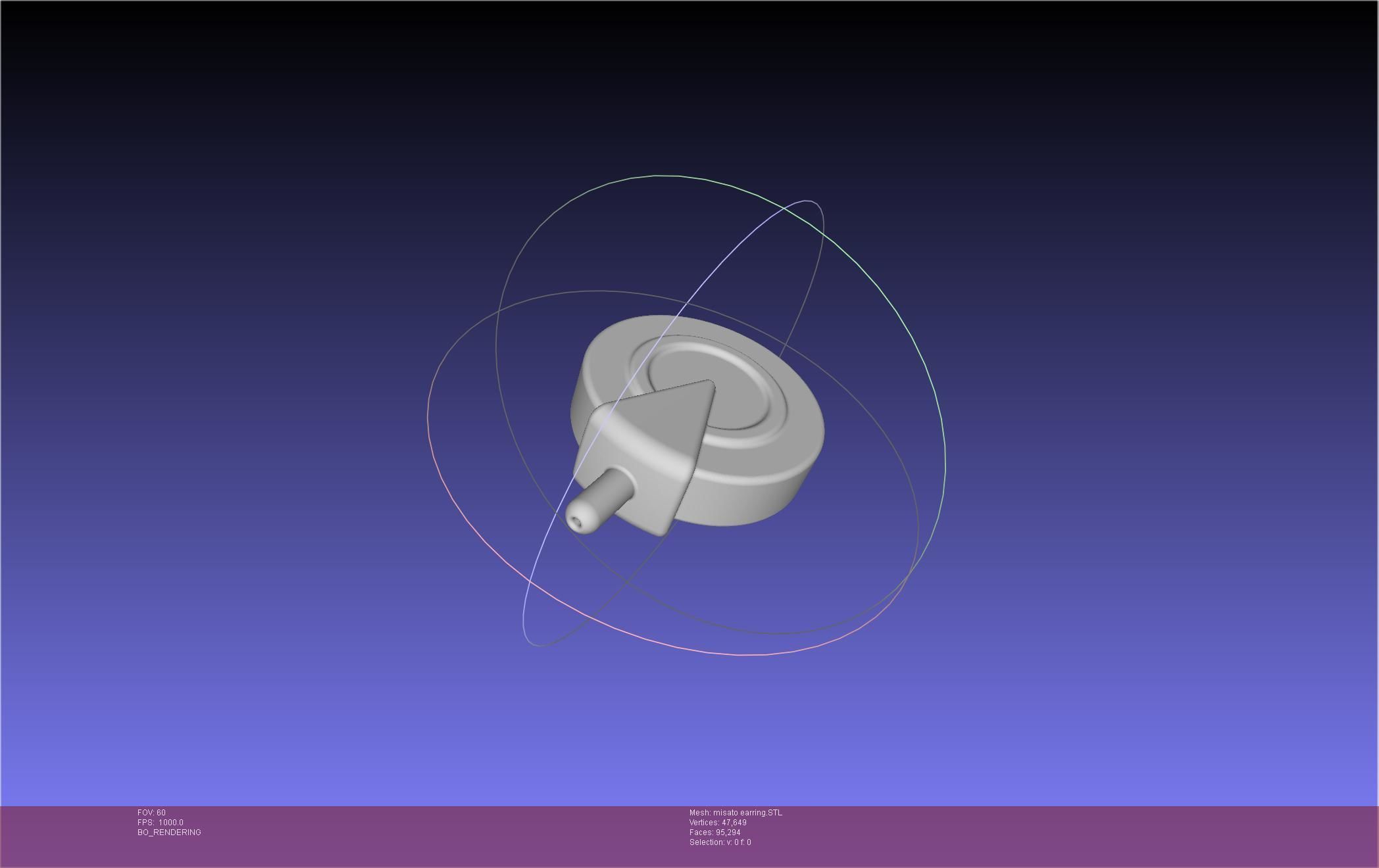 Evangelion Misato Earring 3D print model_15