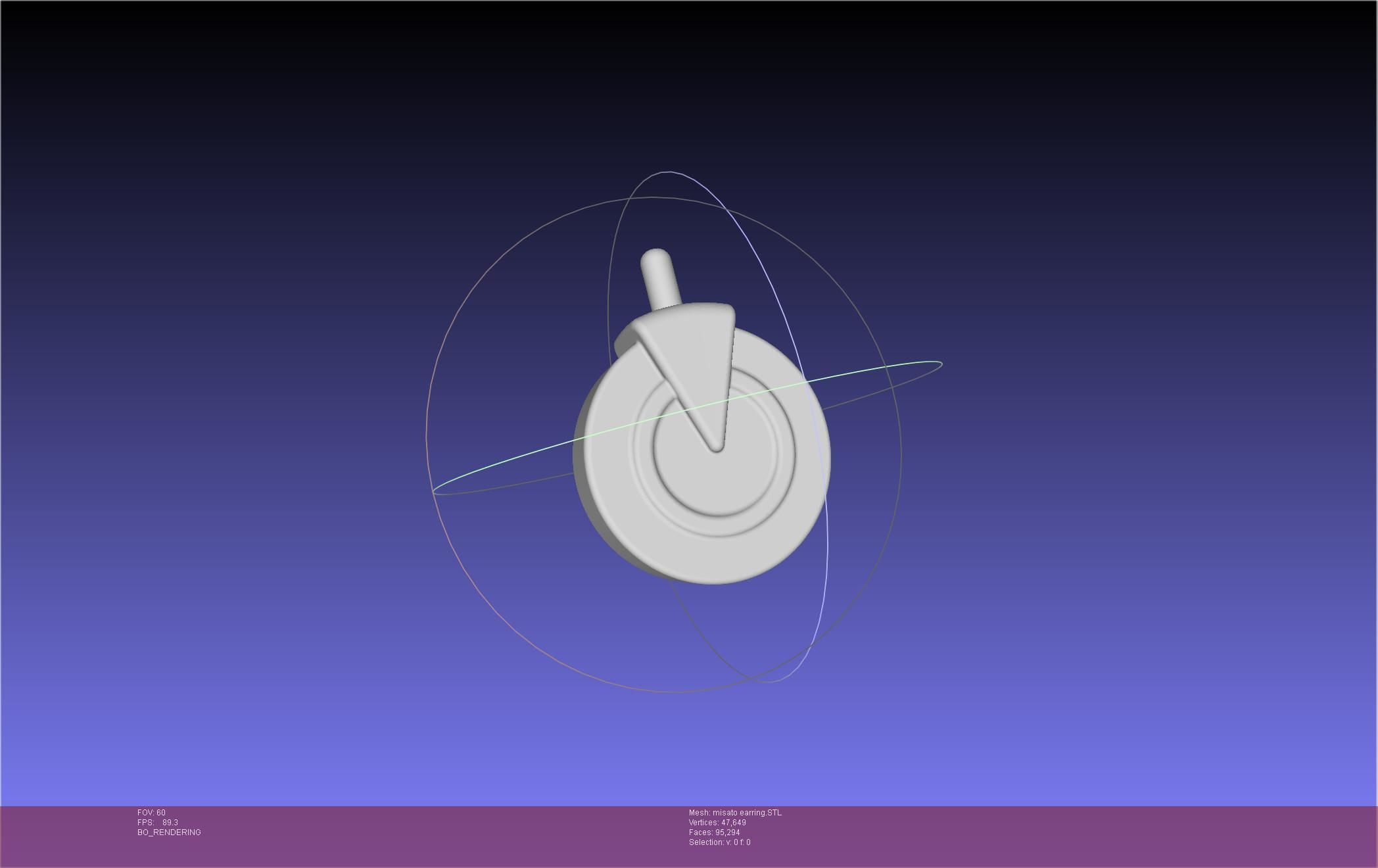 Evangelion Misato Earring 3D print model_1