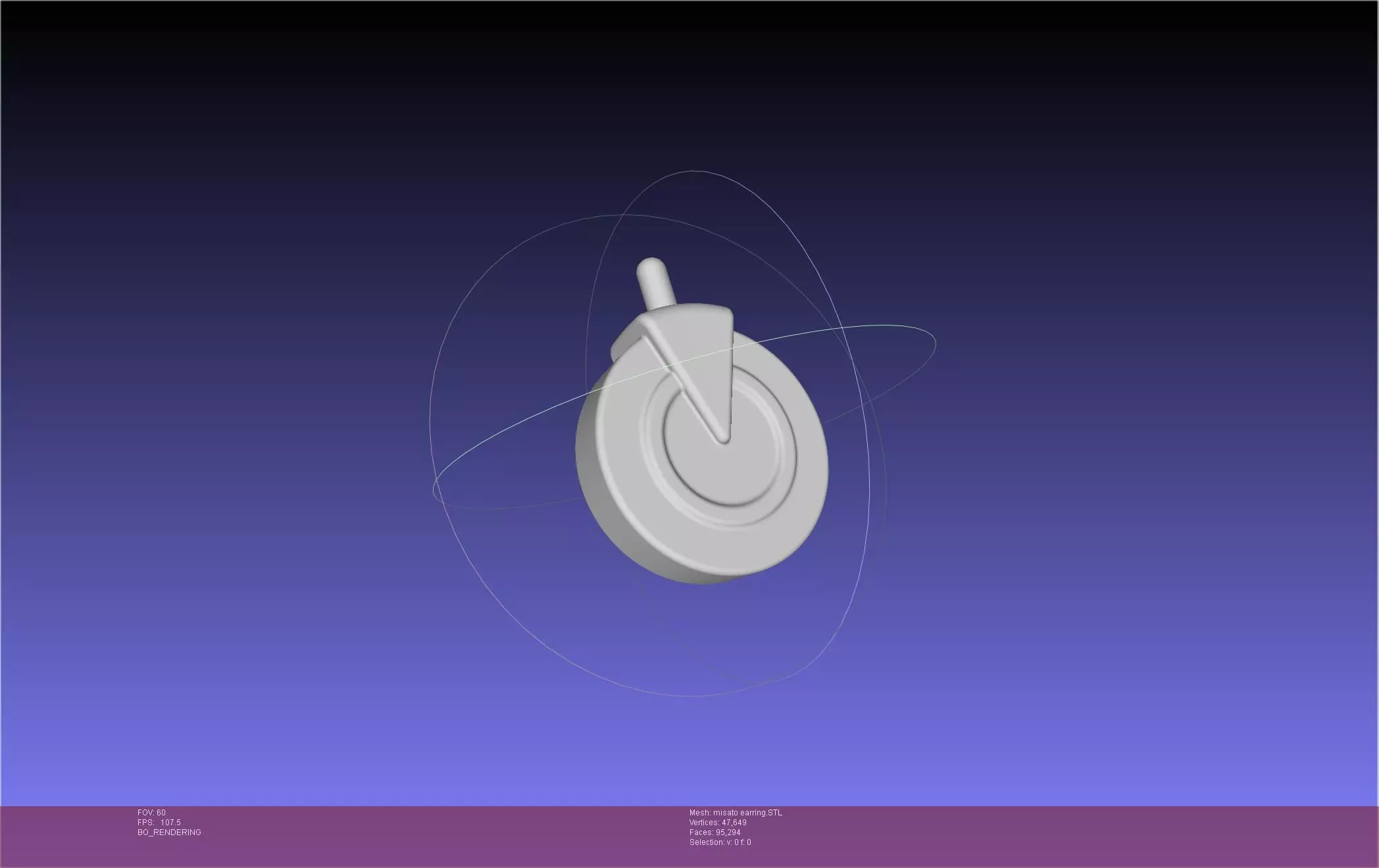 Evangelion Misato Earring 3D print model_0