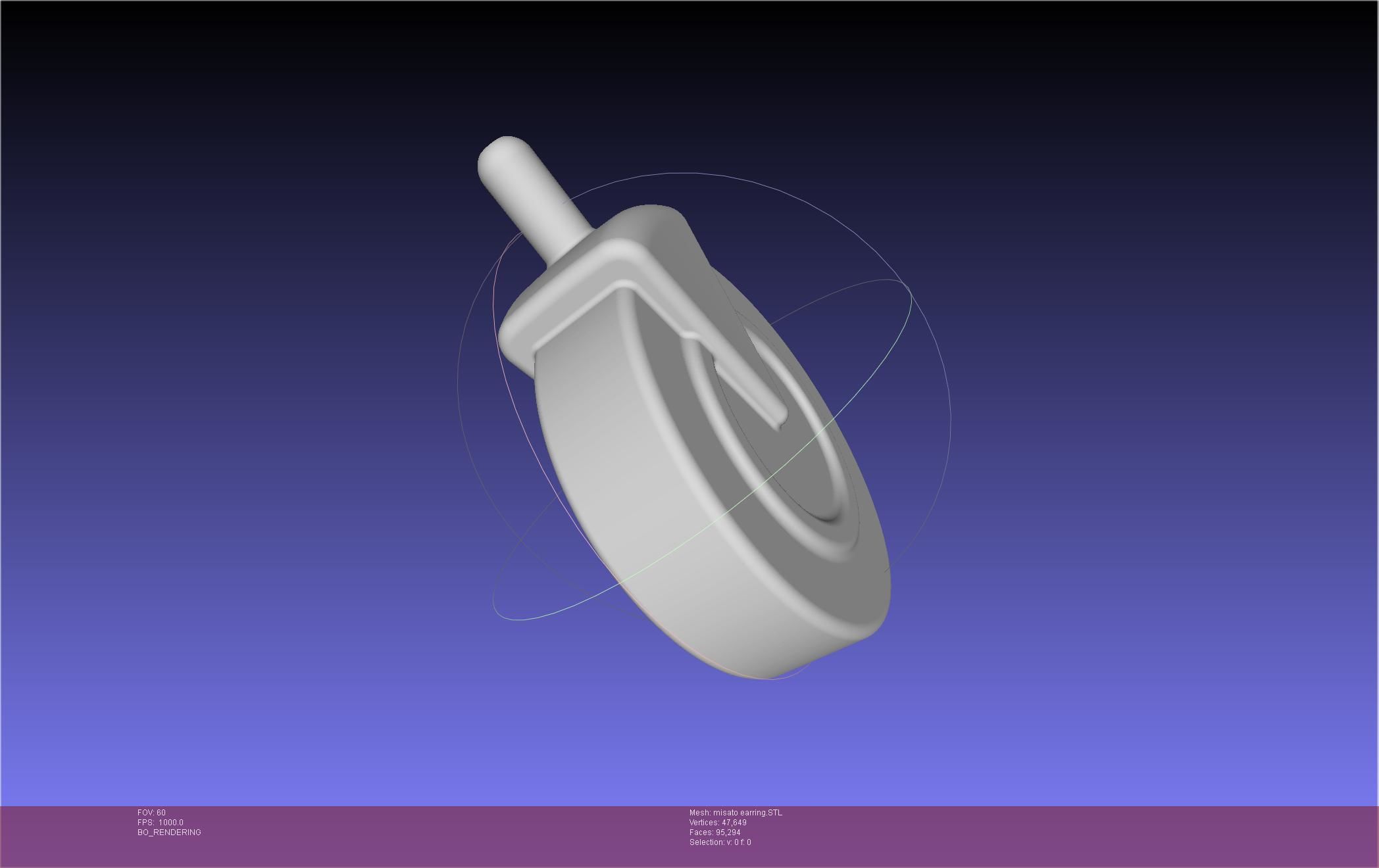 Evangelion Misato Earring 3D print model_31