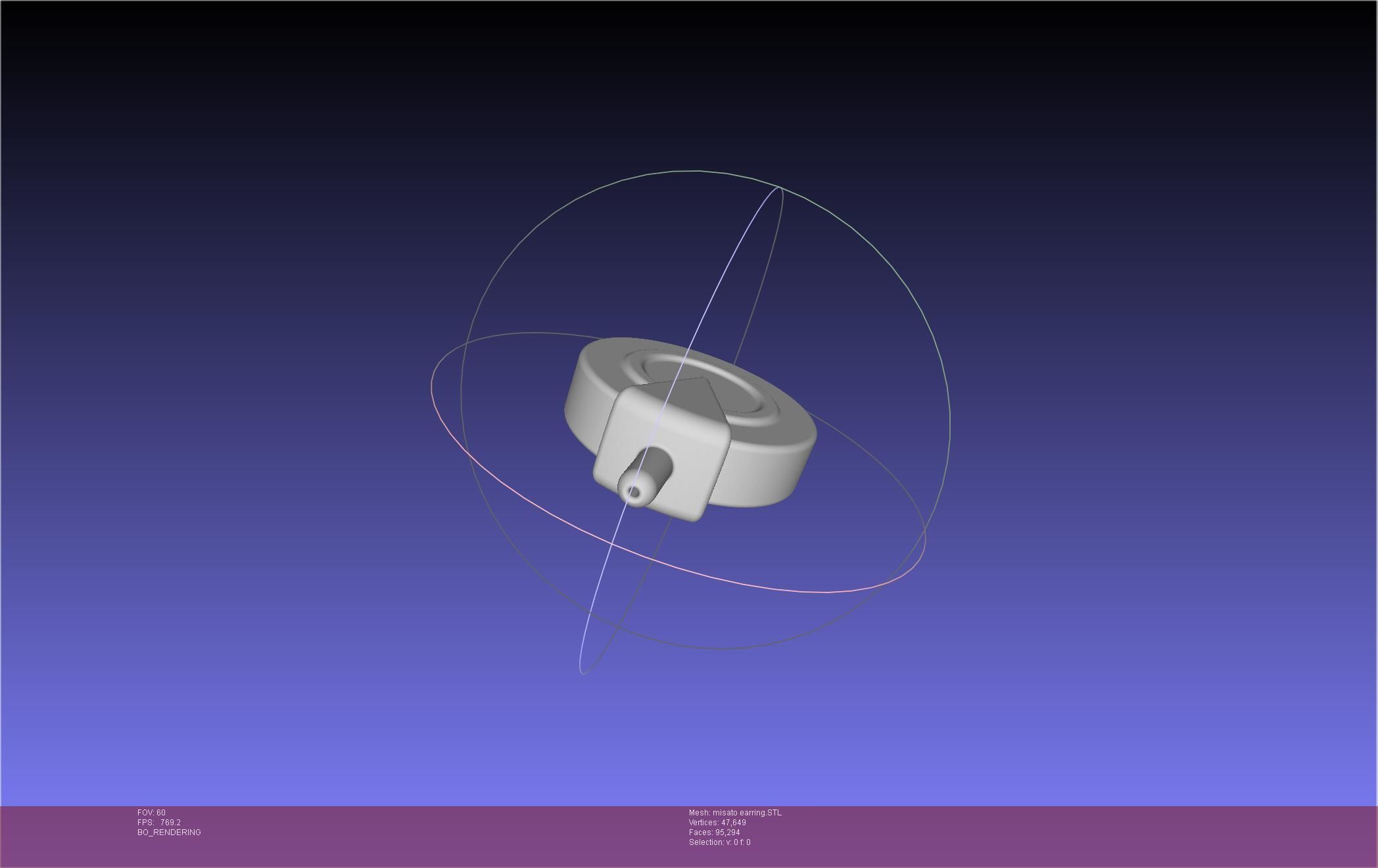 Evangelion Misato Earring 3D print model_16