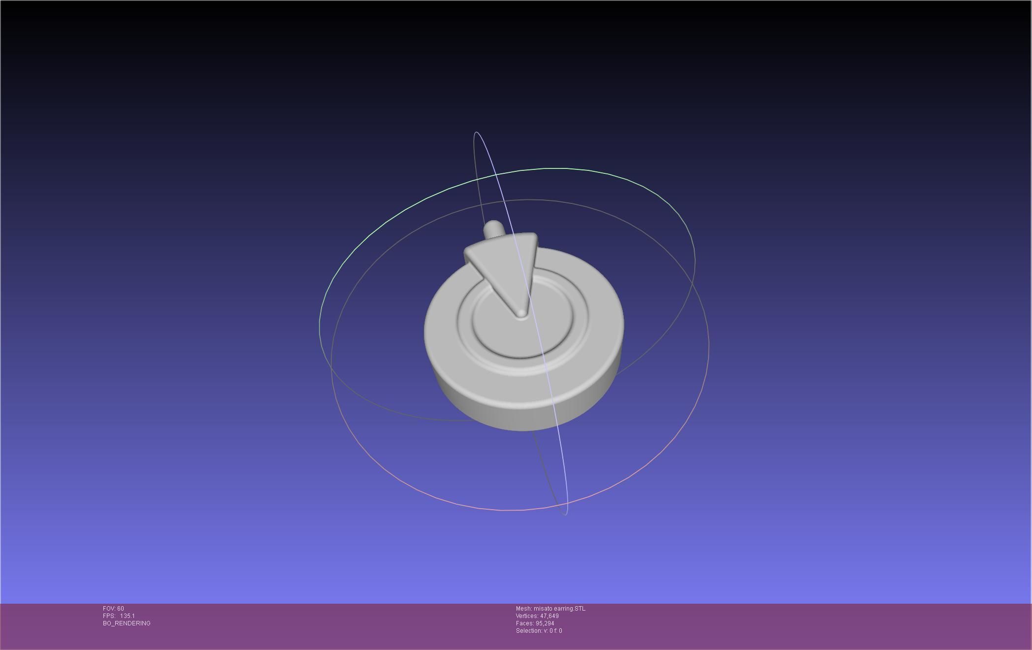 Evangelion Misato Earring 3D print model_3