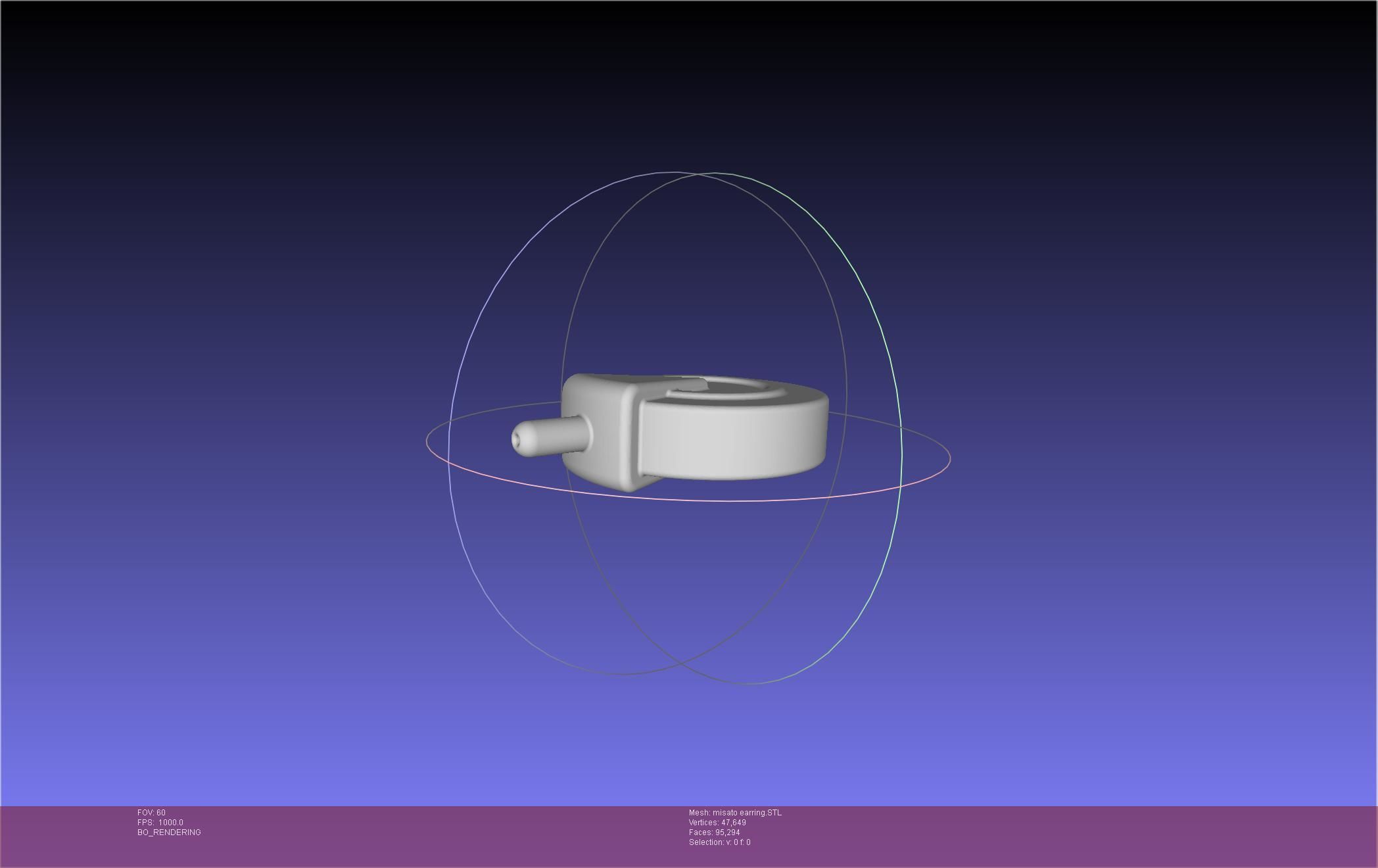 Evangelion Misato Earring 3D print model_7