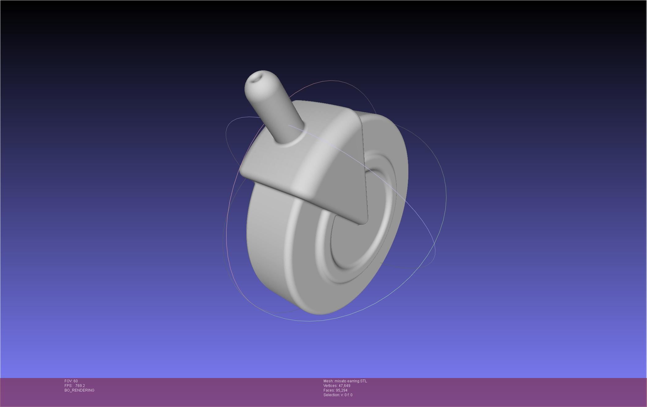 Evangelion Misato Earring 3D print model_27