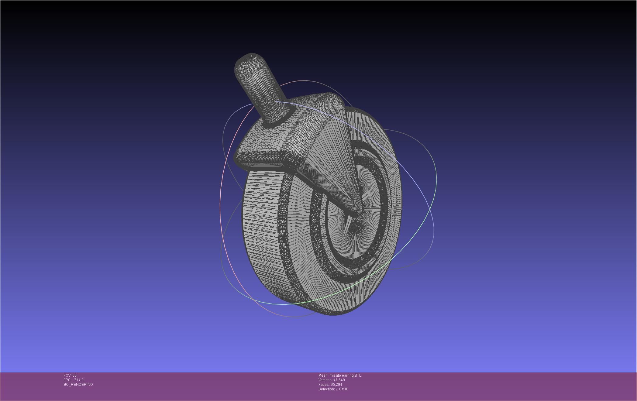 Evangelion Misato Earring 3D print model_26